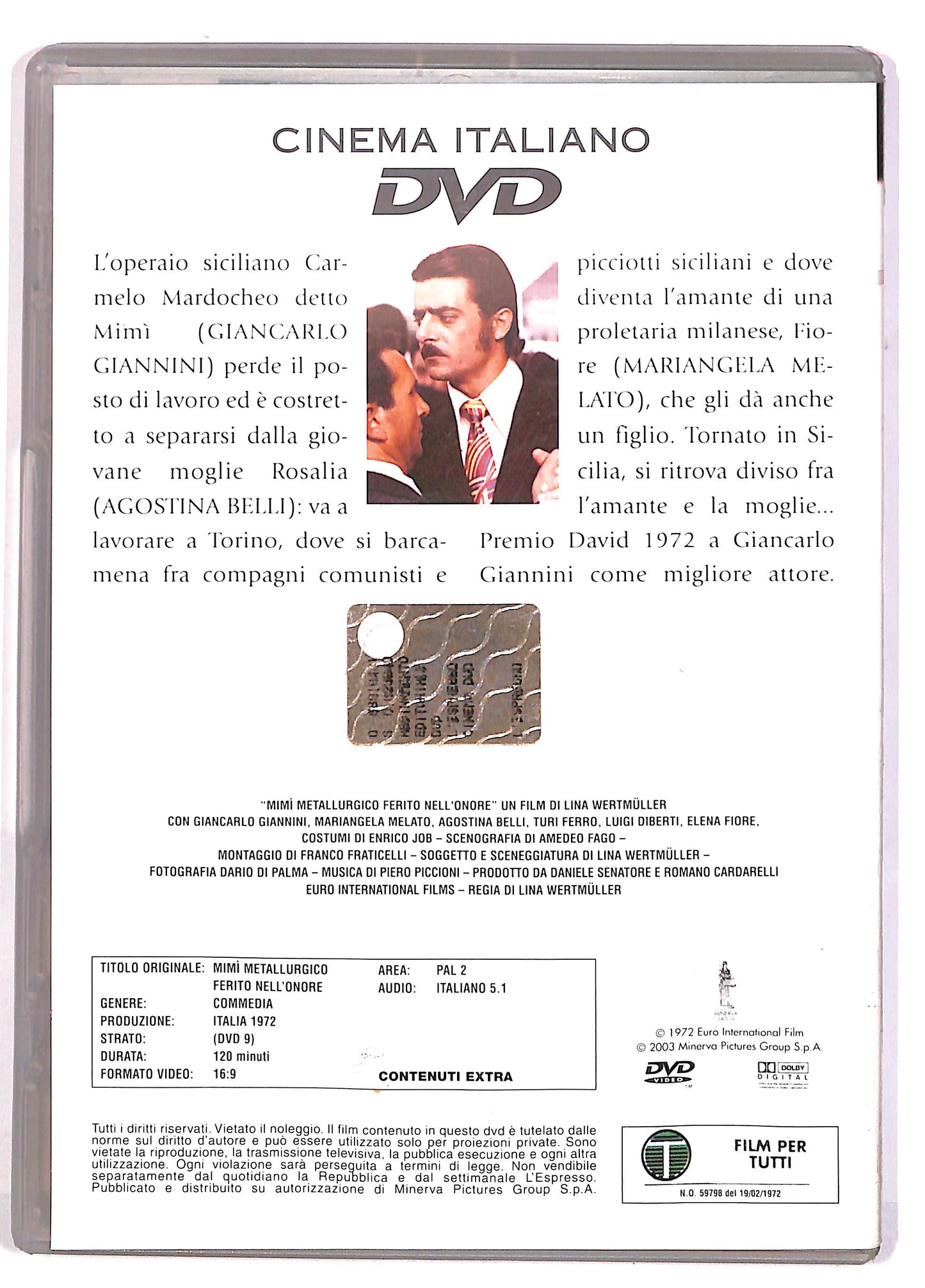 EBOND Mimi Metallurgico Ferito Nell'onore DVD DB647163