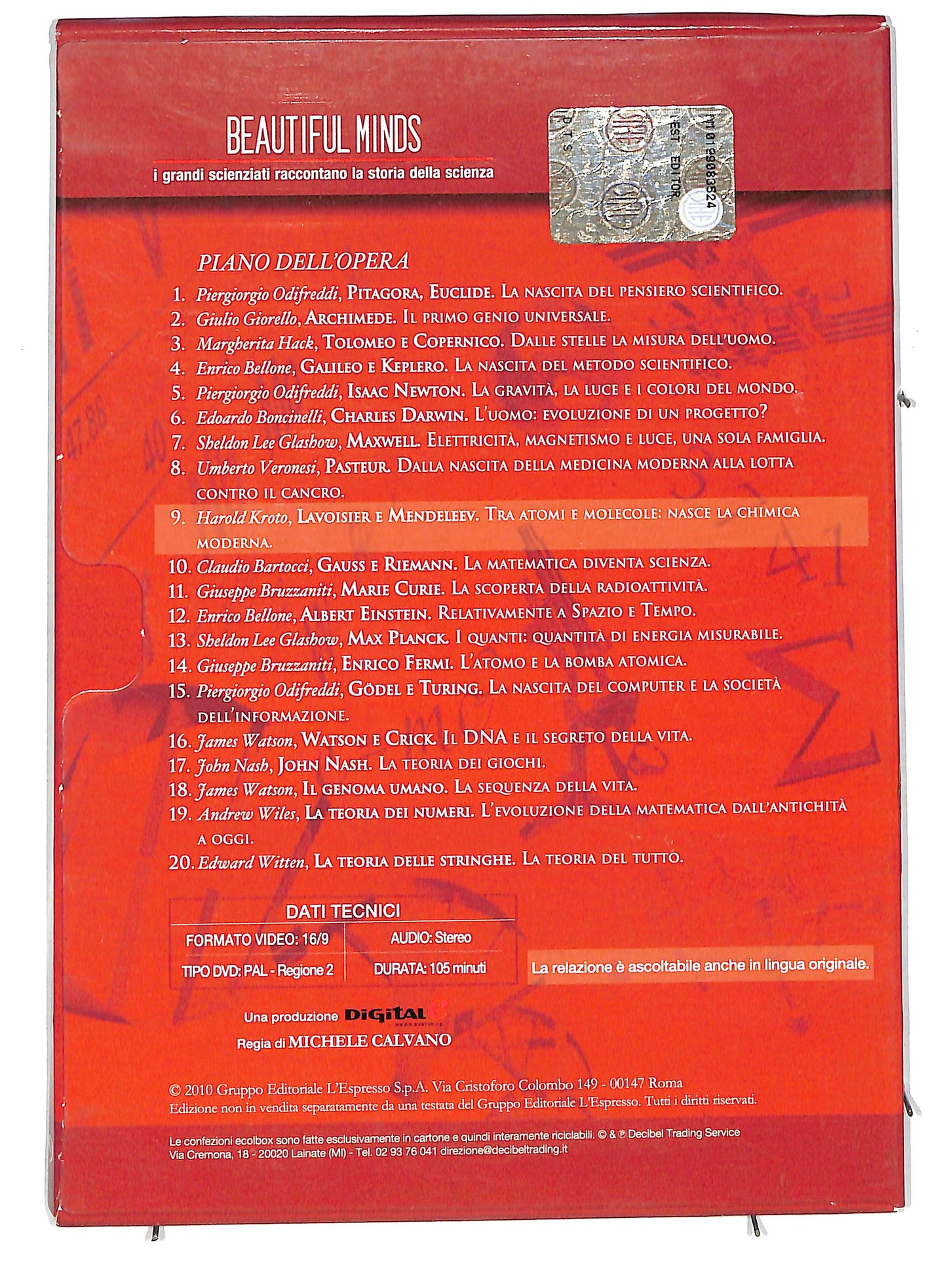 EBOND Beautiful minds vol 9 - Lavoisier e mendeleev tra EDITORIALE DVD DB648929