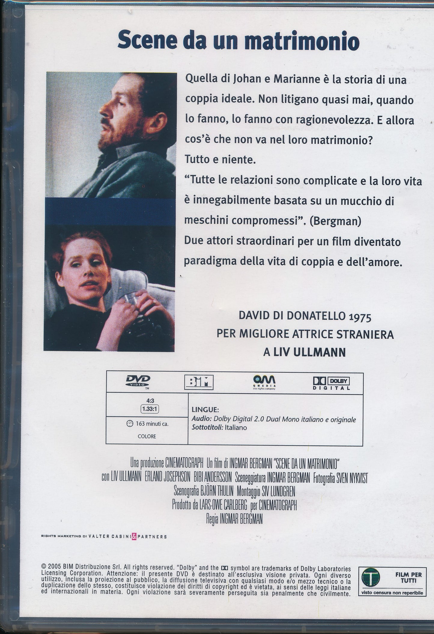EBOND Scene da un matrimonio - Ingmar Bergman - DVD DB648958