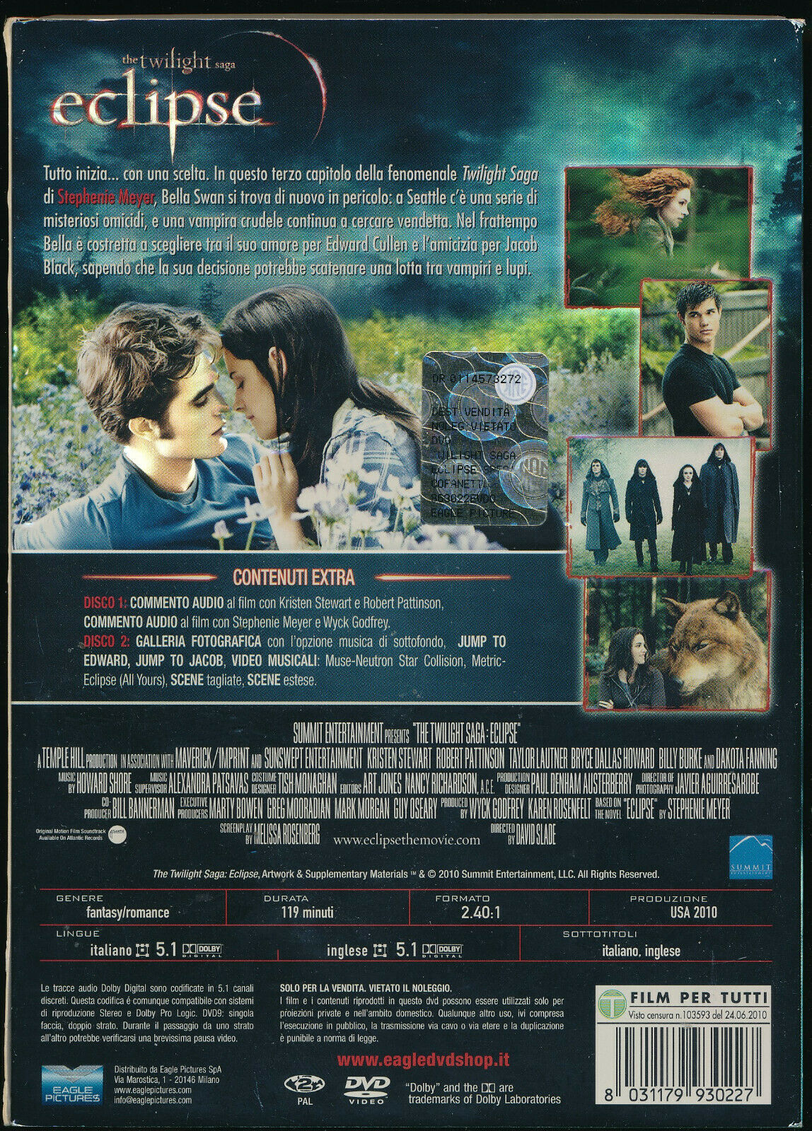 EBOND The Twilight Saga Eclipse Special Edition Two Disc DVD DB649134