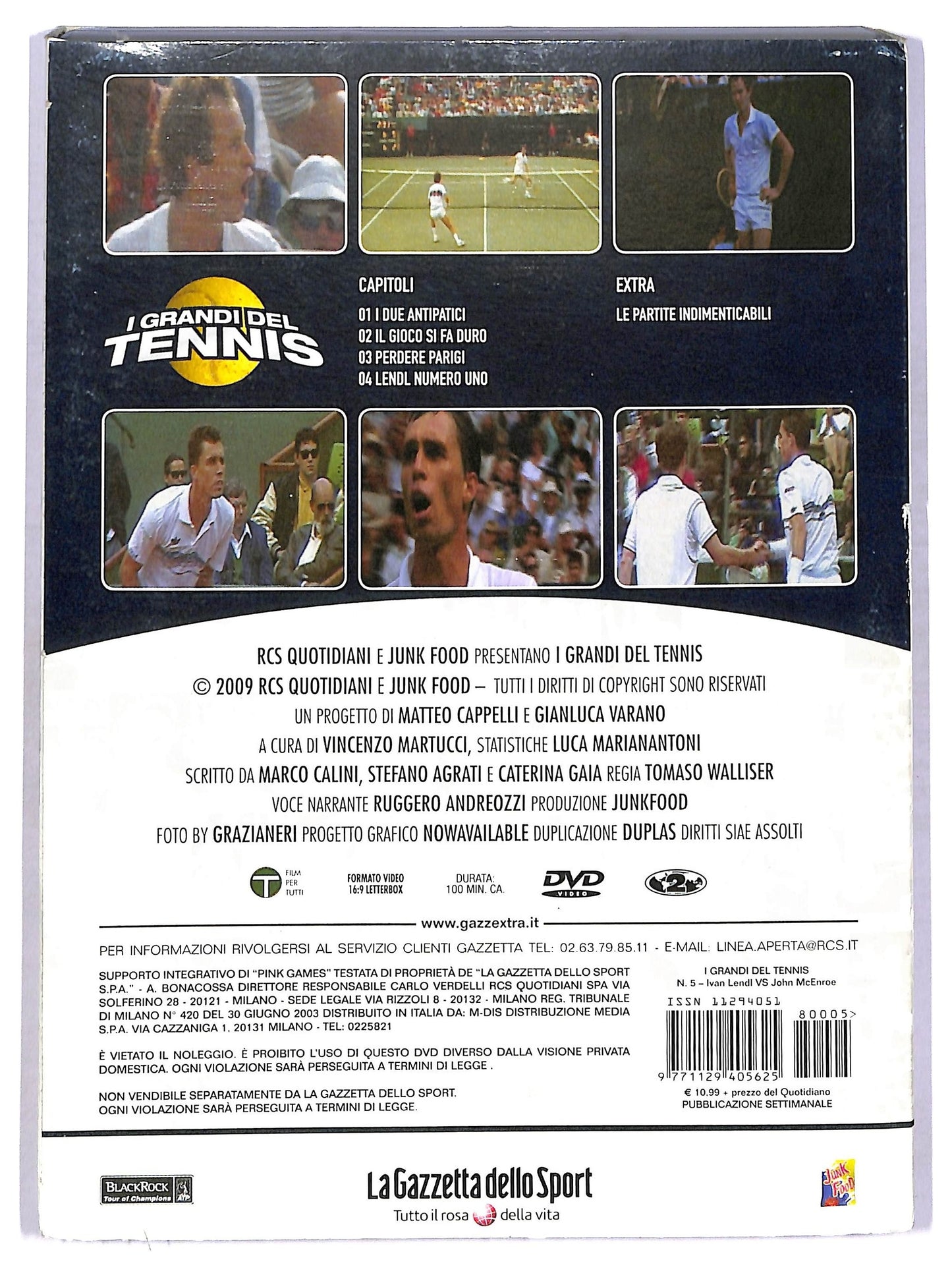 EBOND I grandi del tennis volume 5 EDITORIALE DVD DB649322
