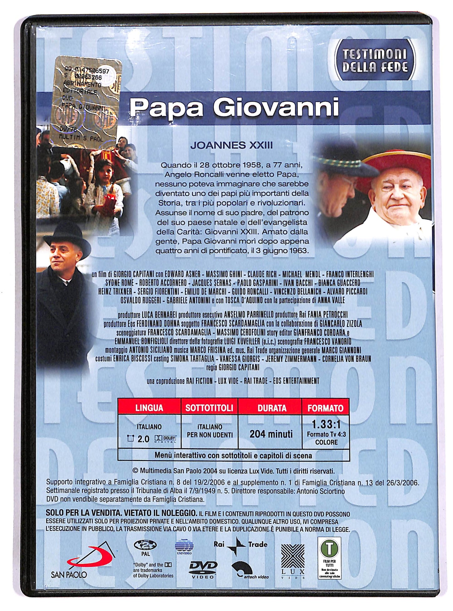 EBOND Testimoni della Fede 2 - Papa Giovanni EDITORIALE DVD DB649603