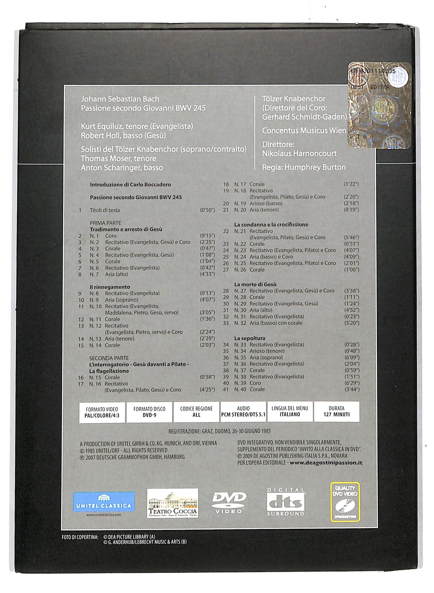 EBOND Invito alla classica - Bach - Harnoncourt vol.59 EDITORIALE DVD DB652912