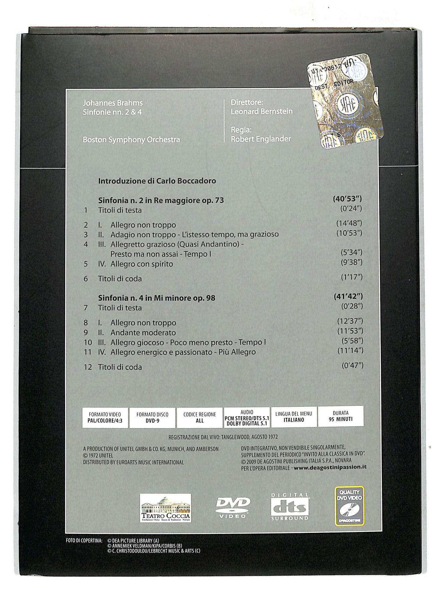 EBOND Invito alla classica - Brahms - Bernstein Vol.54 EDITORIALE DVD DB652914