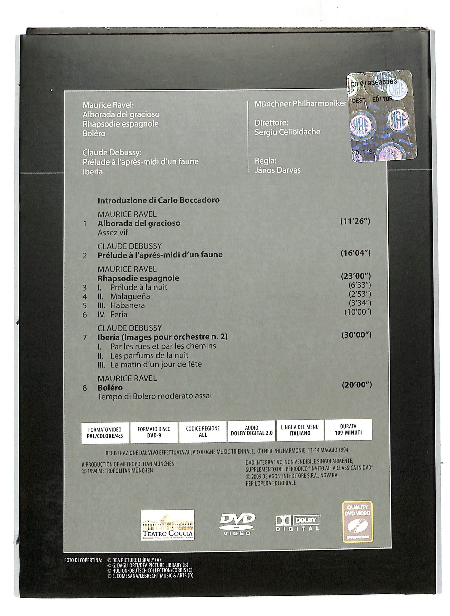 EBOND Invito alla classica - Ravel - Celibidache vol.8 EDITORIALE DVD DB652921