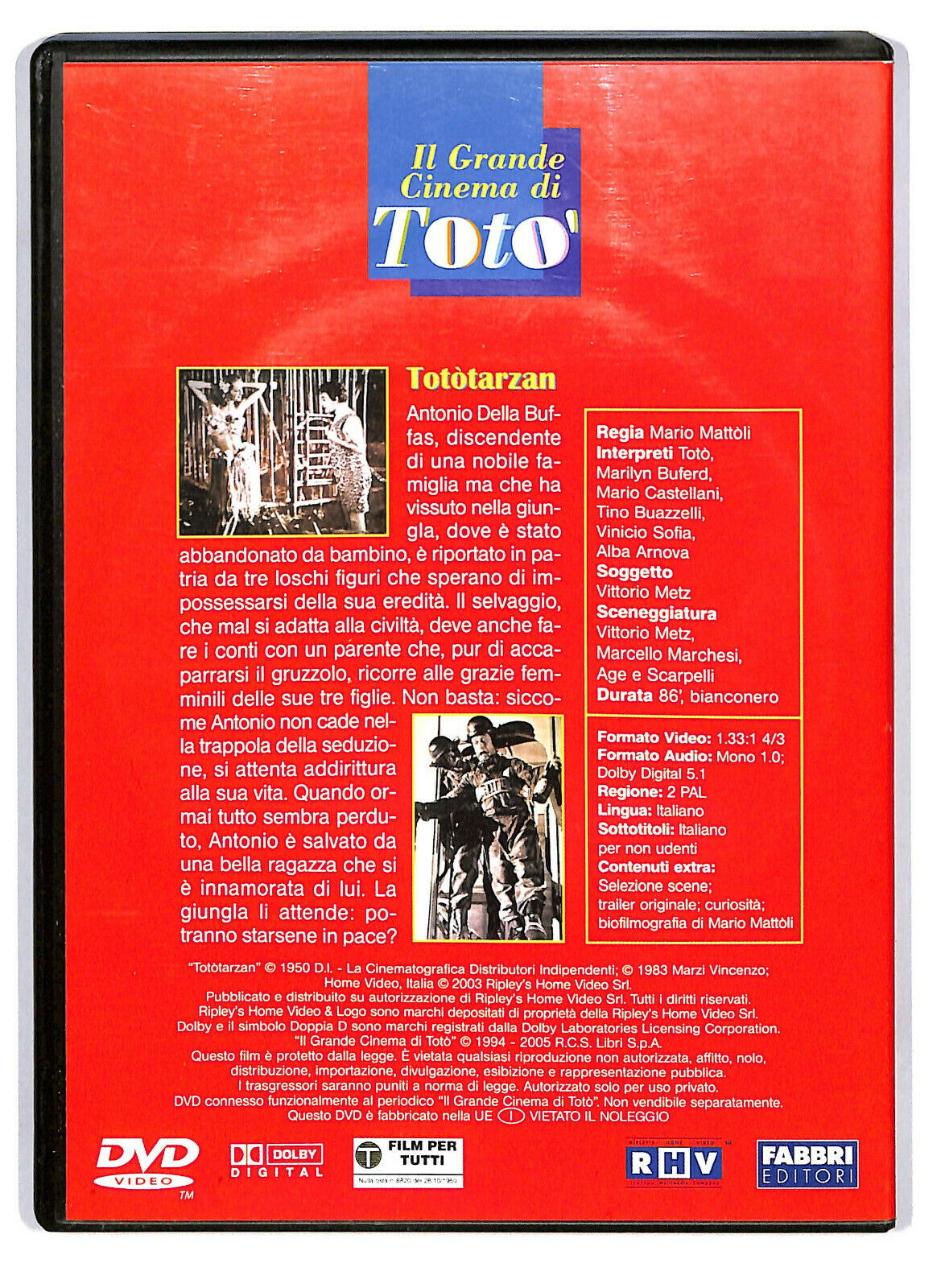 EBOND Il Grande Cinema Di Toto - Tototarzan Editoriale DVD DB652974