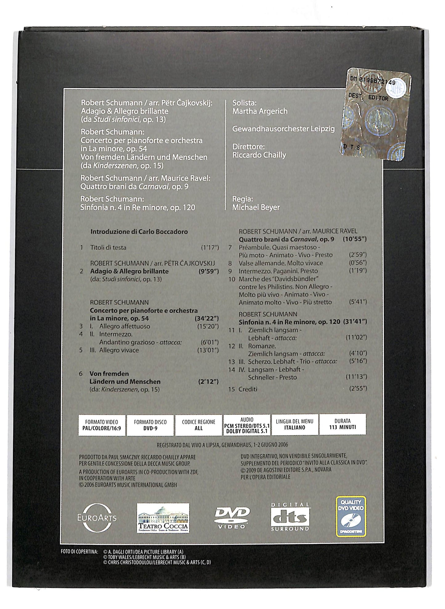 EBOND Invito alla classica Schumann - Argerich Vol 12 EDITORIALE DVD DB653437