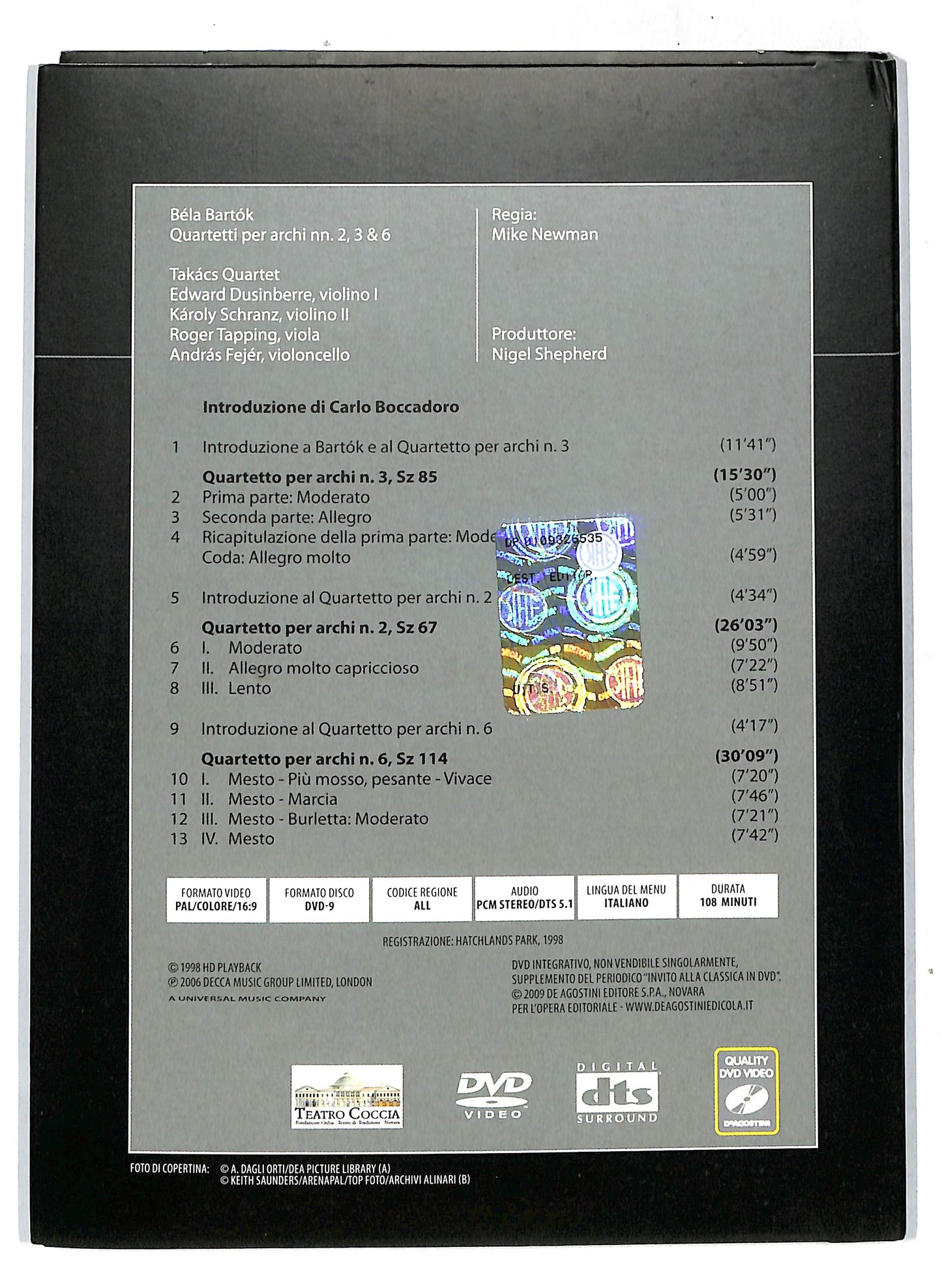 EBOND Invito alla classica in Dvd- Bartok Takacs Quartet Vol.28 DVD DB653444