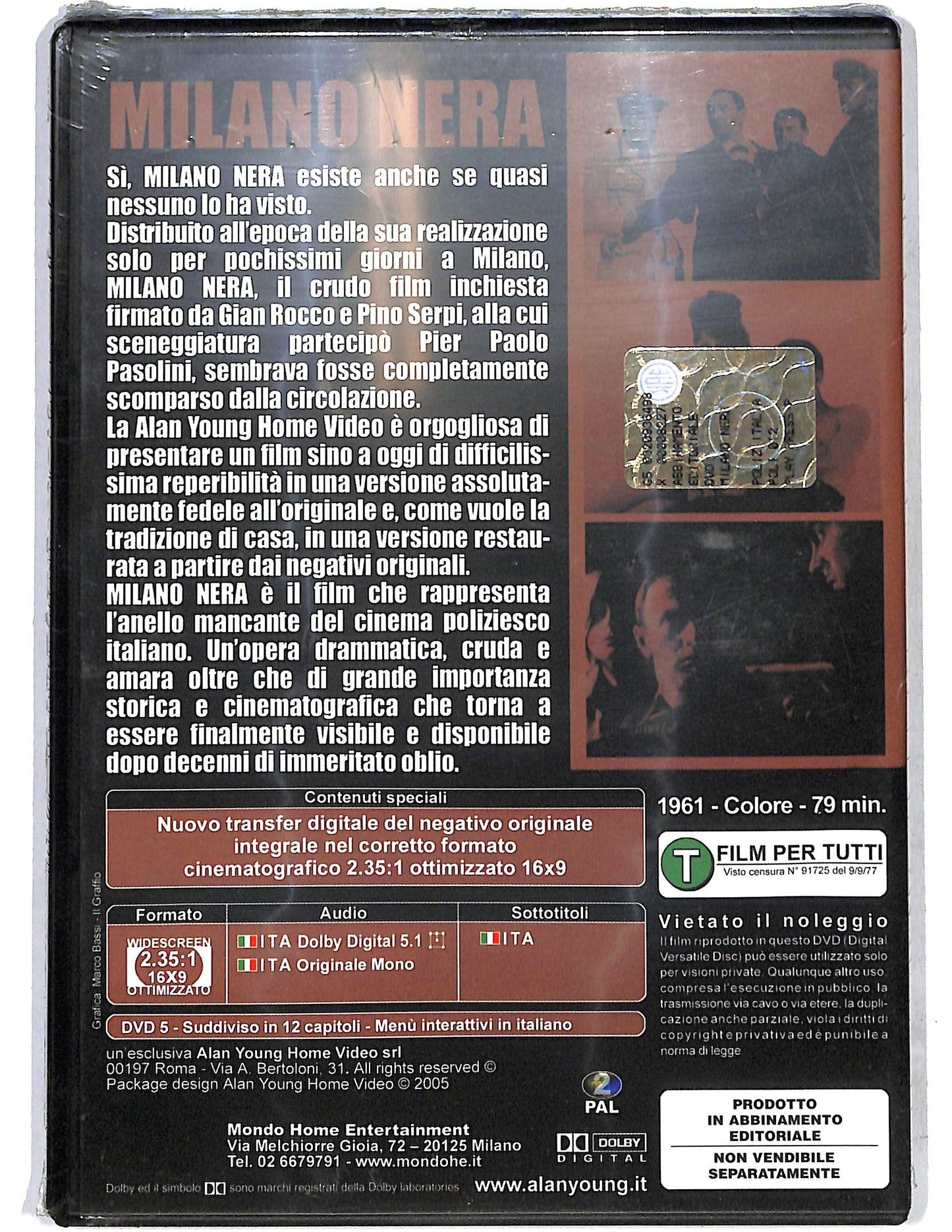 EBOND Milano nera EDITORIALE DVD DB654102