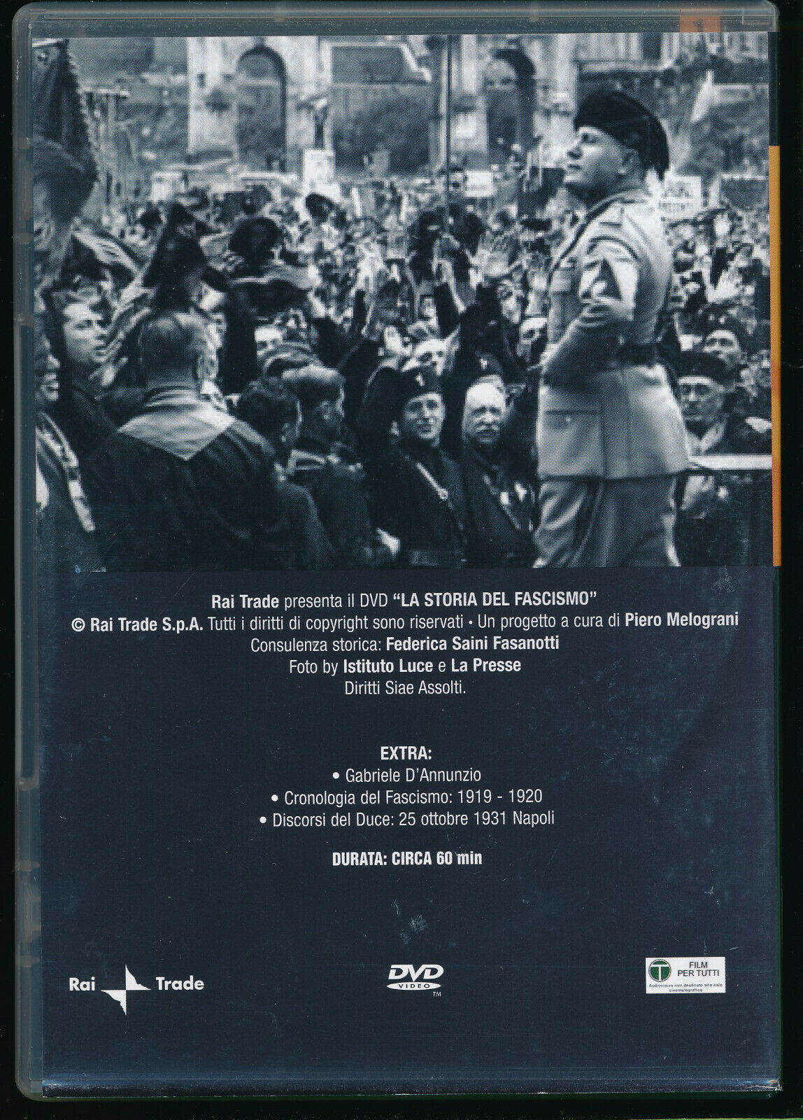 EBOND La Storia Del Fascismo - Le Origini 1919-1922 N.1 Editoriale DVD DB654235