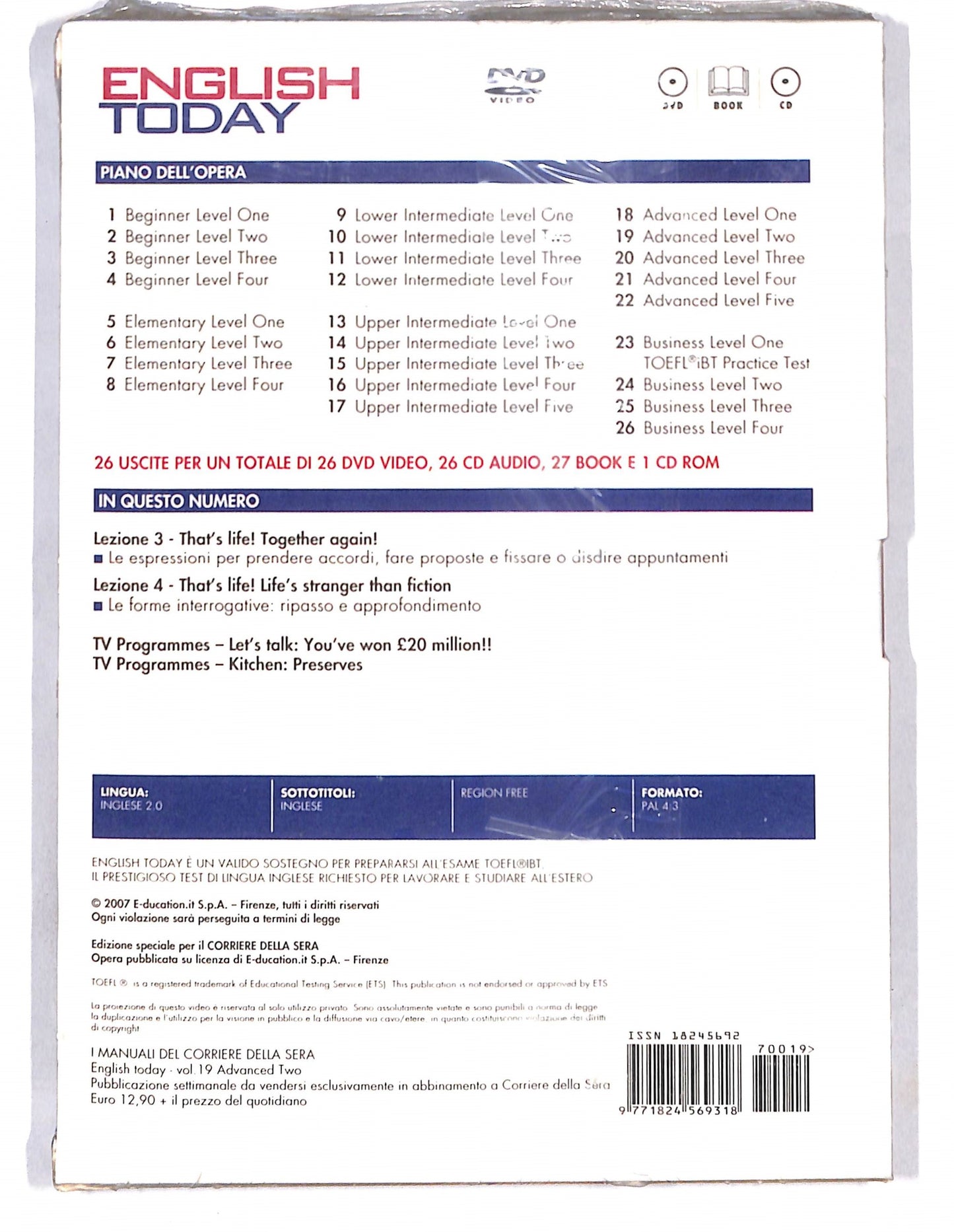 EBOND English Today Vol.19 EDITORIALE DVD DB654243