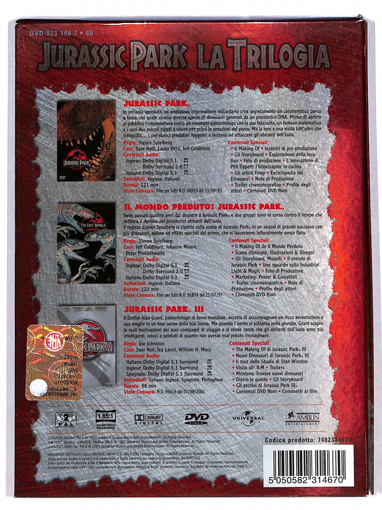 EBOND Jurassic Park la trilogia DVD DB657123
