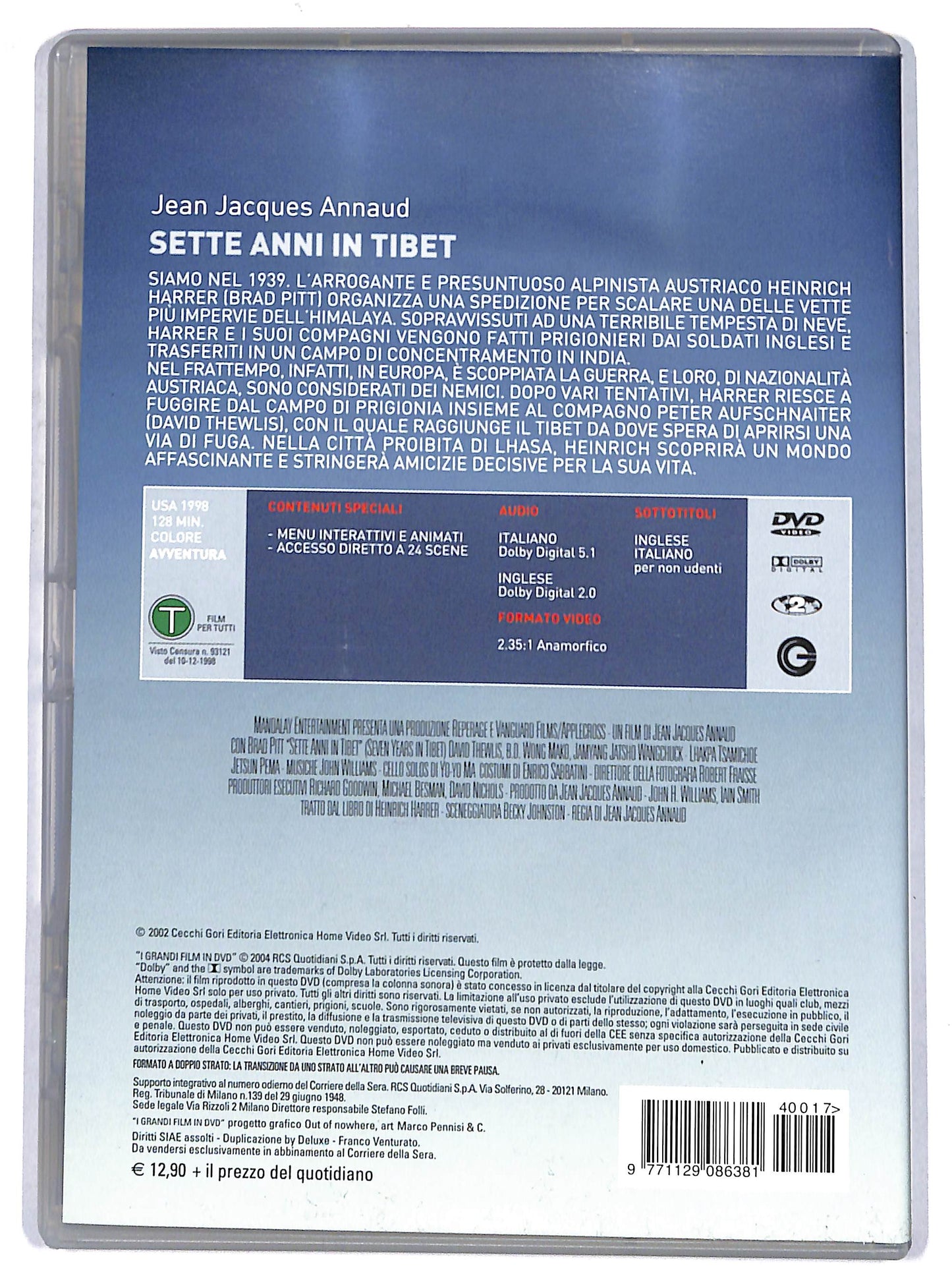 EBOND Sette anni in Tibet EDITORIALE DVD DB657149