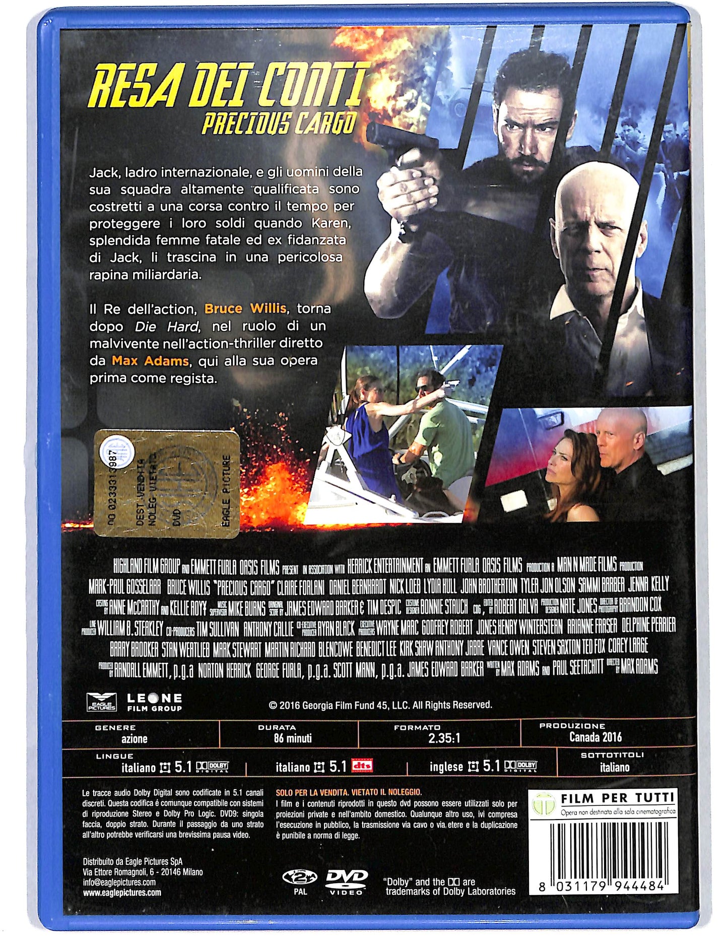 EBOND Resa dei conti Precious Cargo NOLEGGIO DVD DB657644