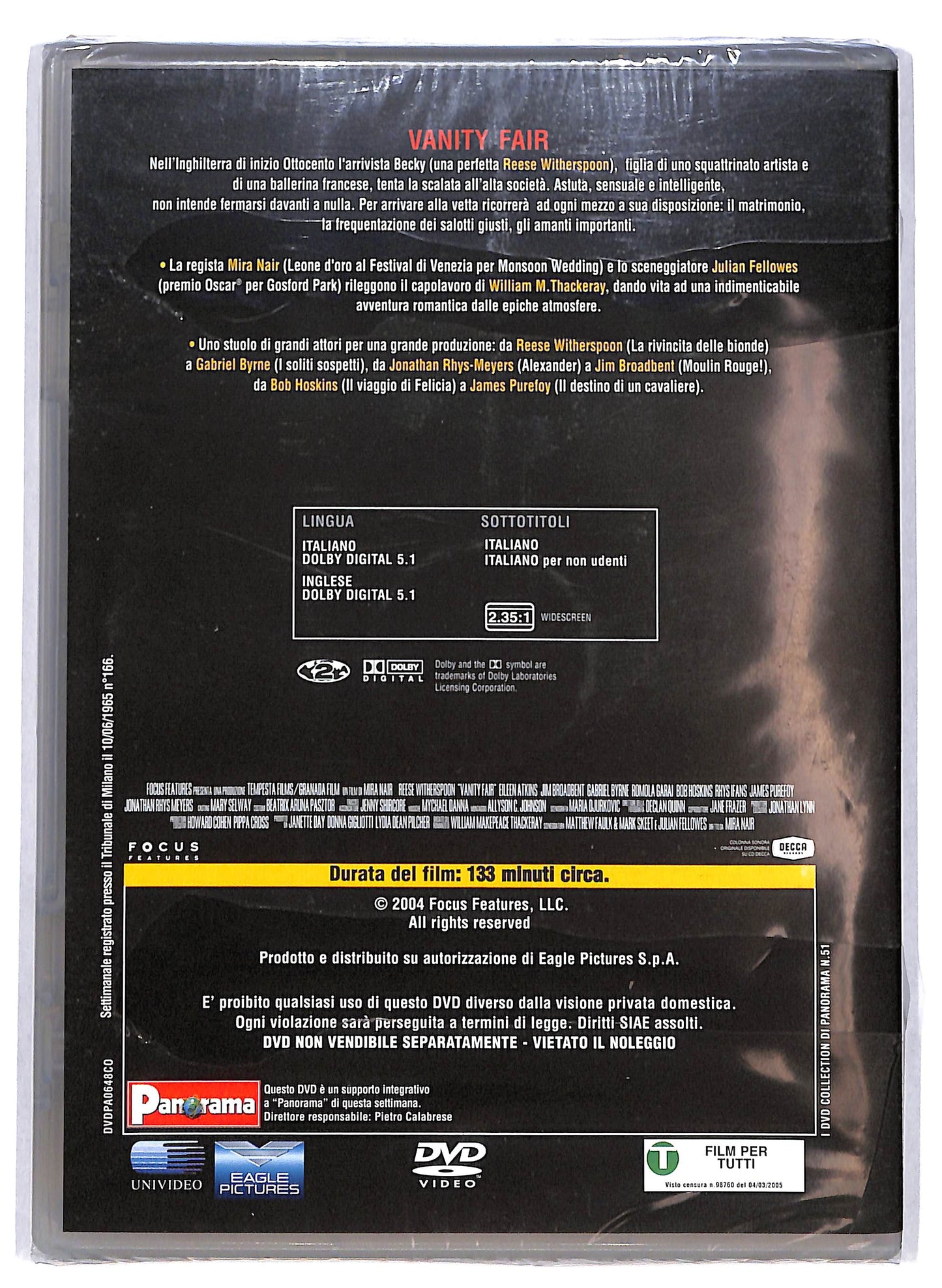 EBOND Vanity Fair - La fiera delle vanita EDITORIALE DVD DB658329