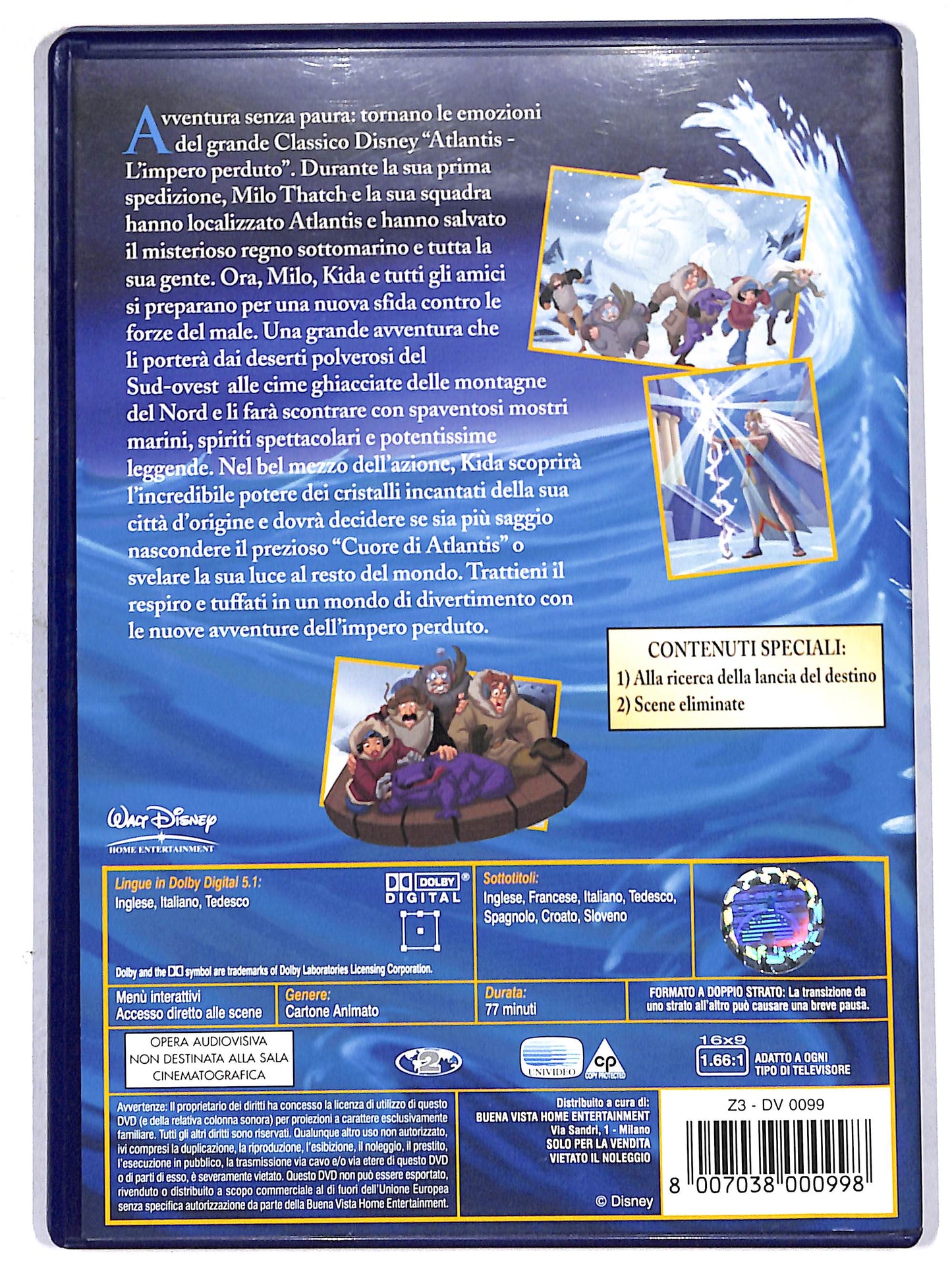EBOND Atlantis - Il ritorno di Milo DVD DB658930