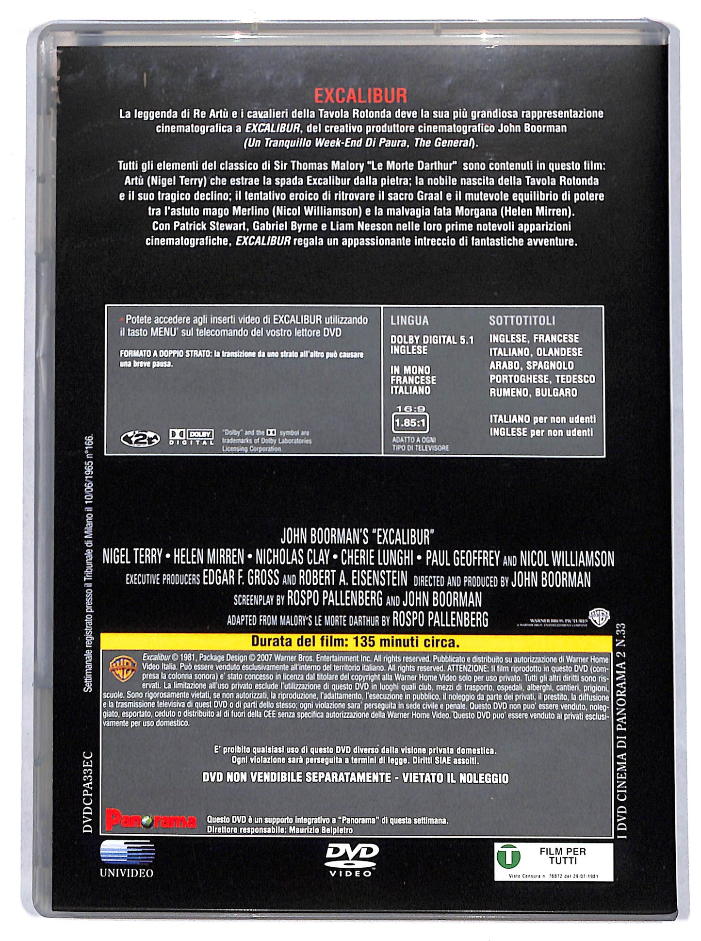 EBOND Excalibur EDITORIALE DVD DB659348