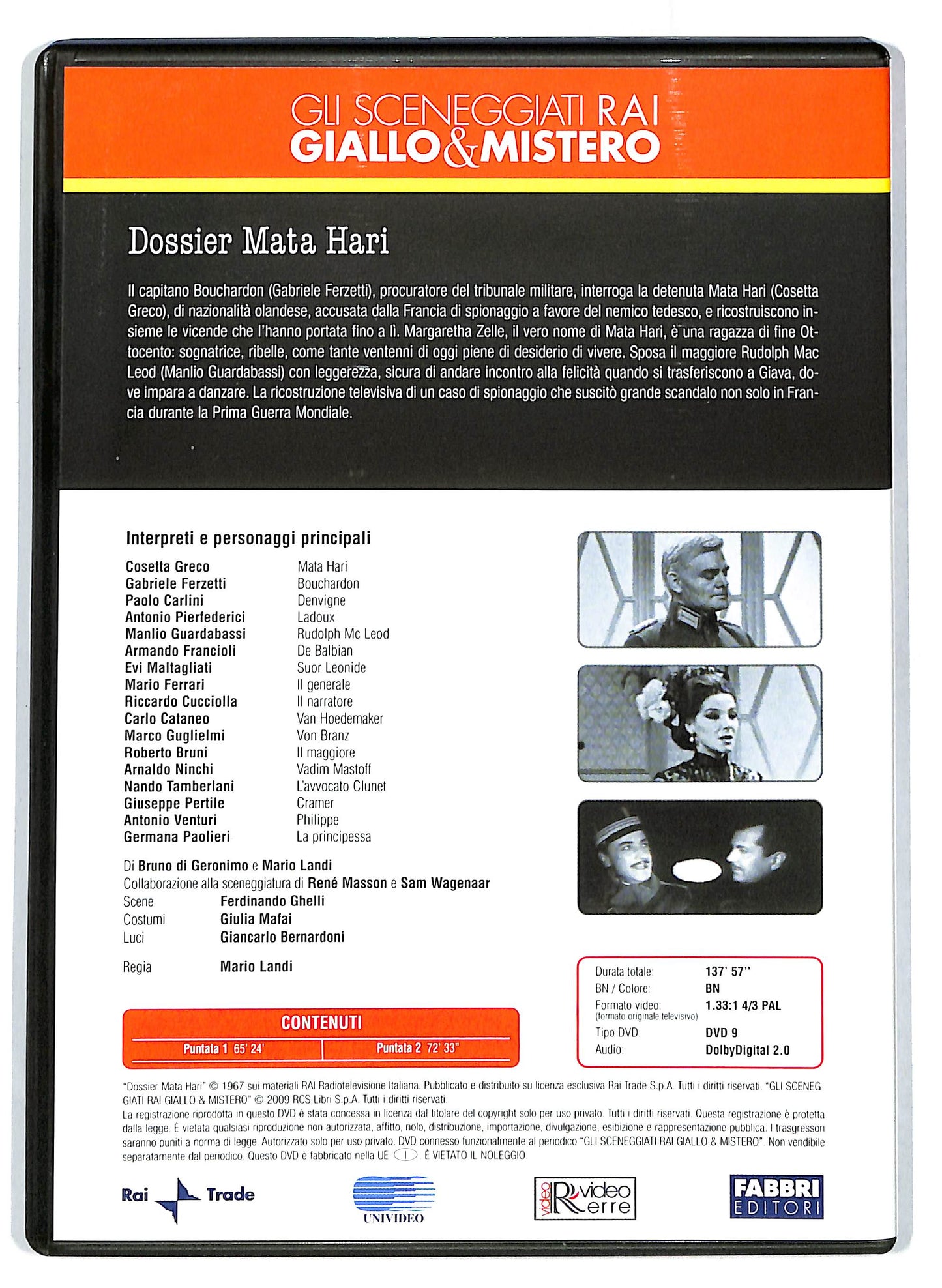 EBOND Giallo e Mistero Dossier Mata Hari Puntate 1 - 2 EDITORIALE DVD DB659364