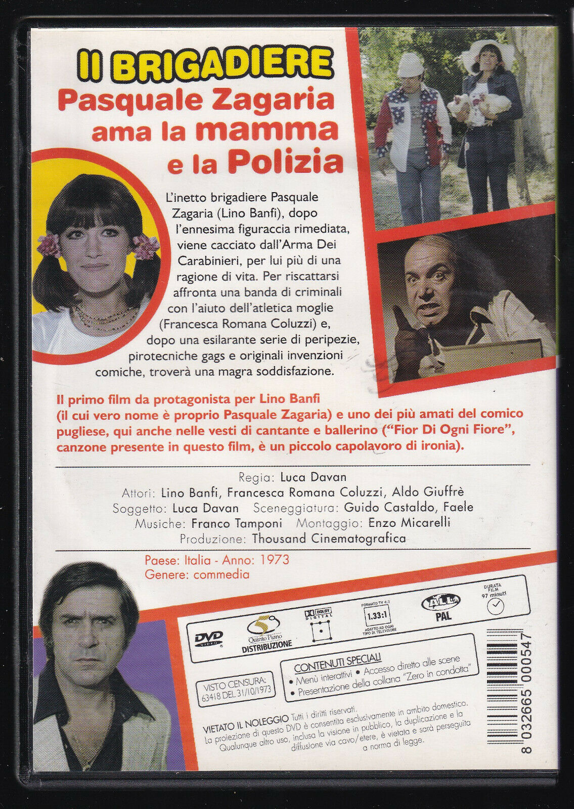 EBOND Il Brigadiere Pasquale Zagaria Ama La Mamma E La Polizia DVD DB659706