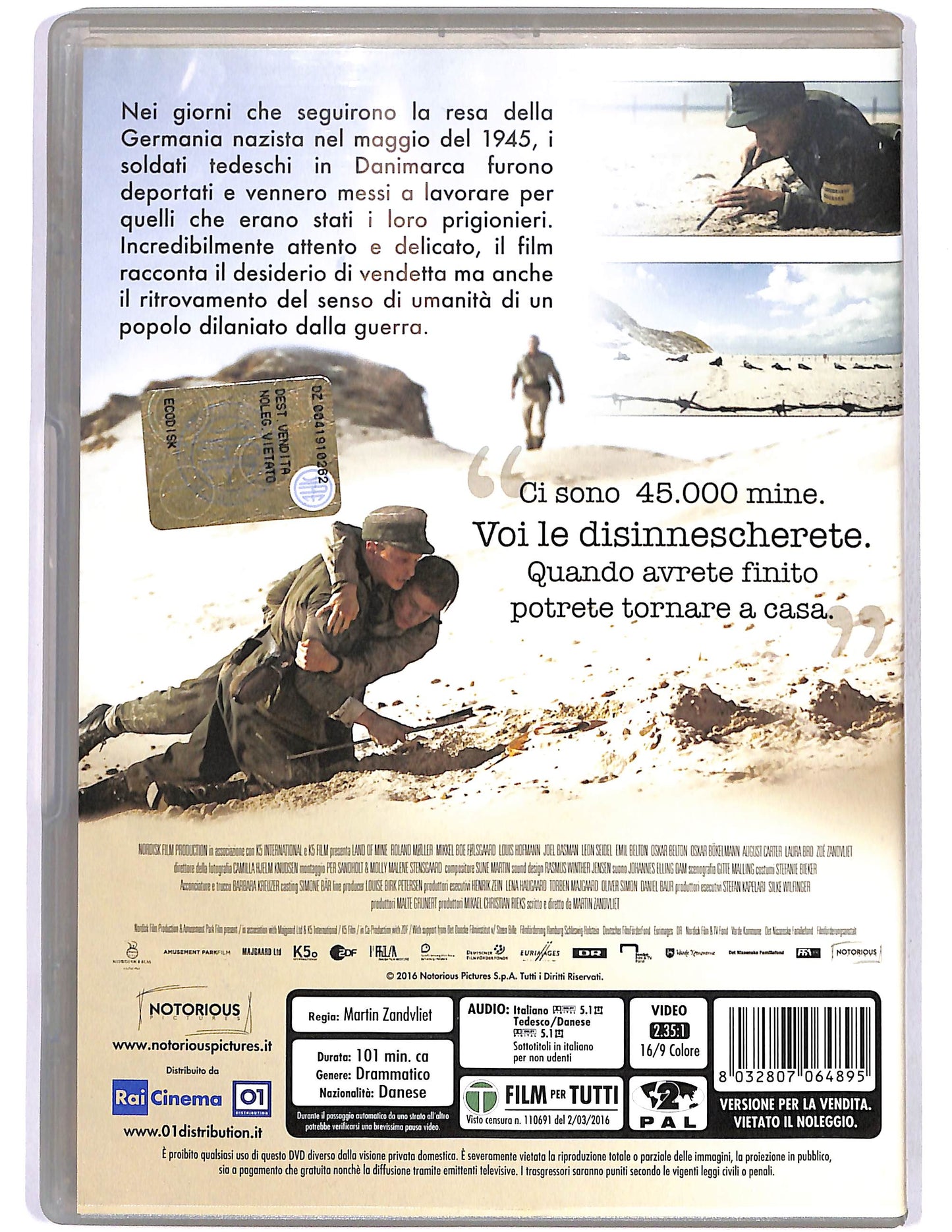 EBOND Land of Mine - Sotto la sabbia DVD DB659728
