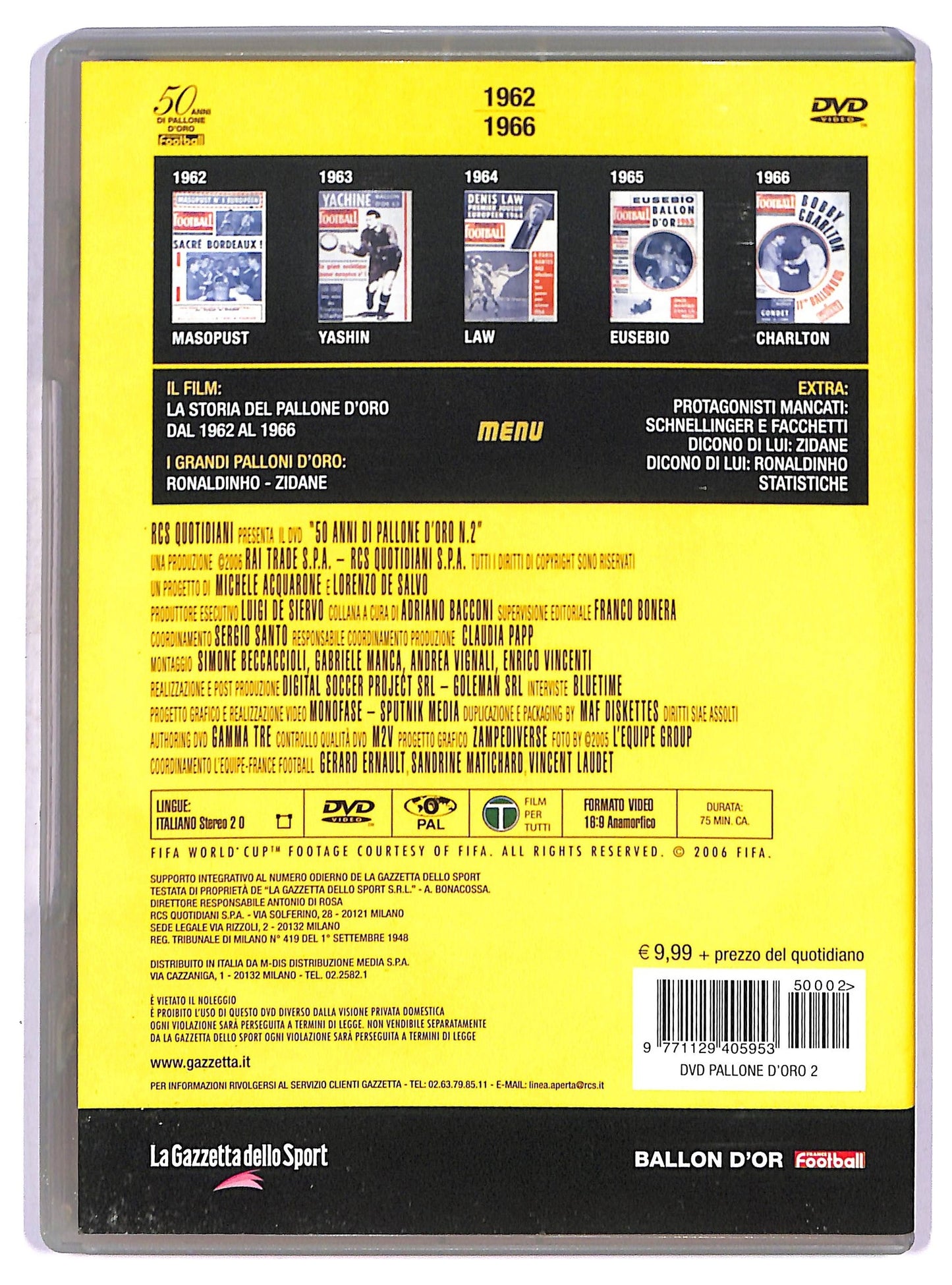 EBOND 50 anni di pallone d'oro Ronaldinho zidane vol 2 EDITORIALE DVD DB661811