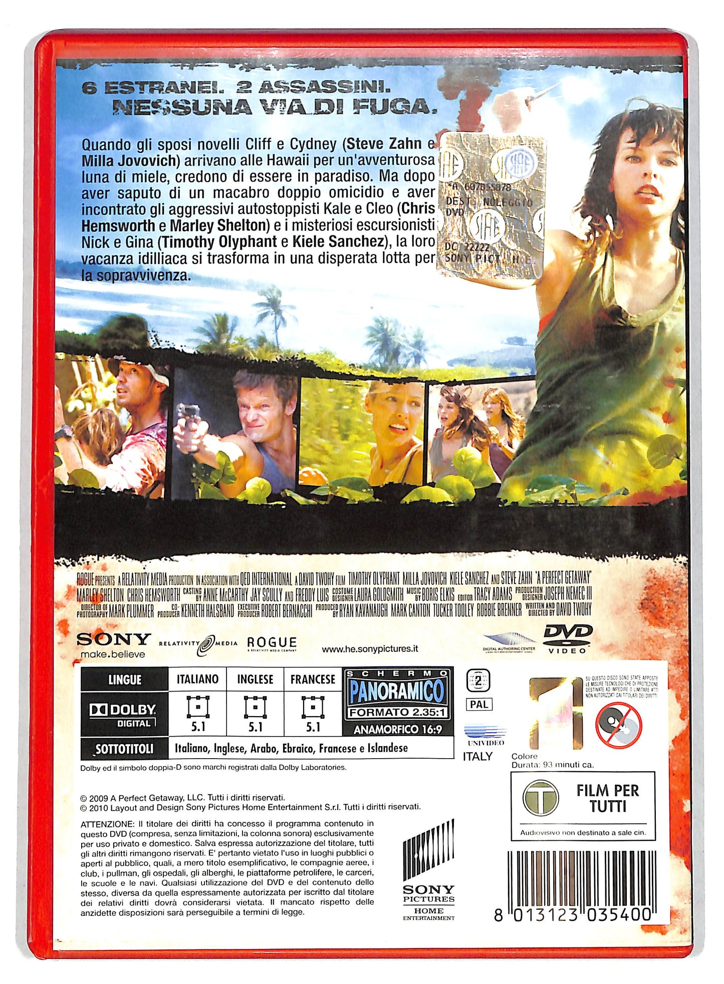 EBOND A Perfect Getaway - Una perfetta via di fuga Noleggio NOLEGGIO DVD DB663123