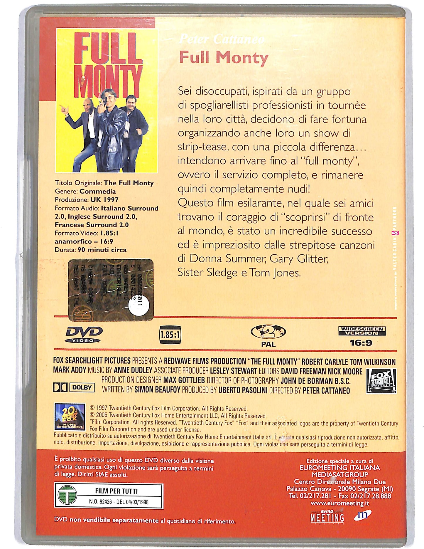 EBOND Full Monty EDITORIALE DVD DB663230
