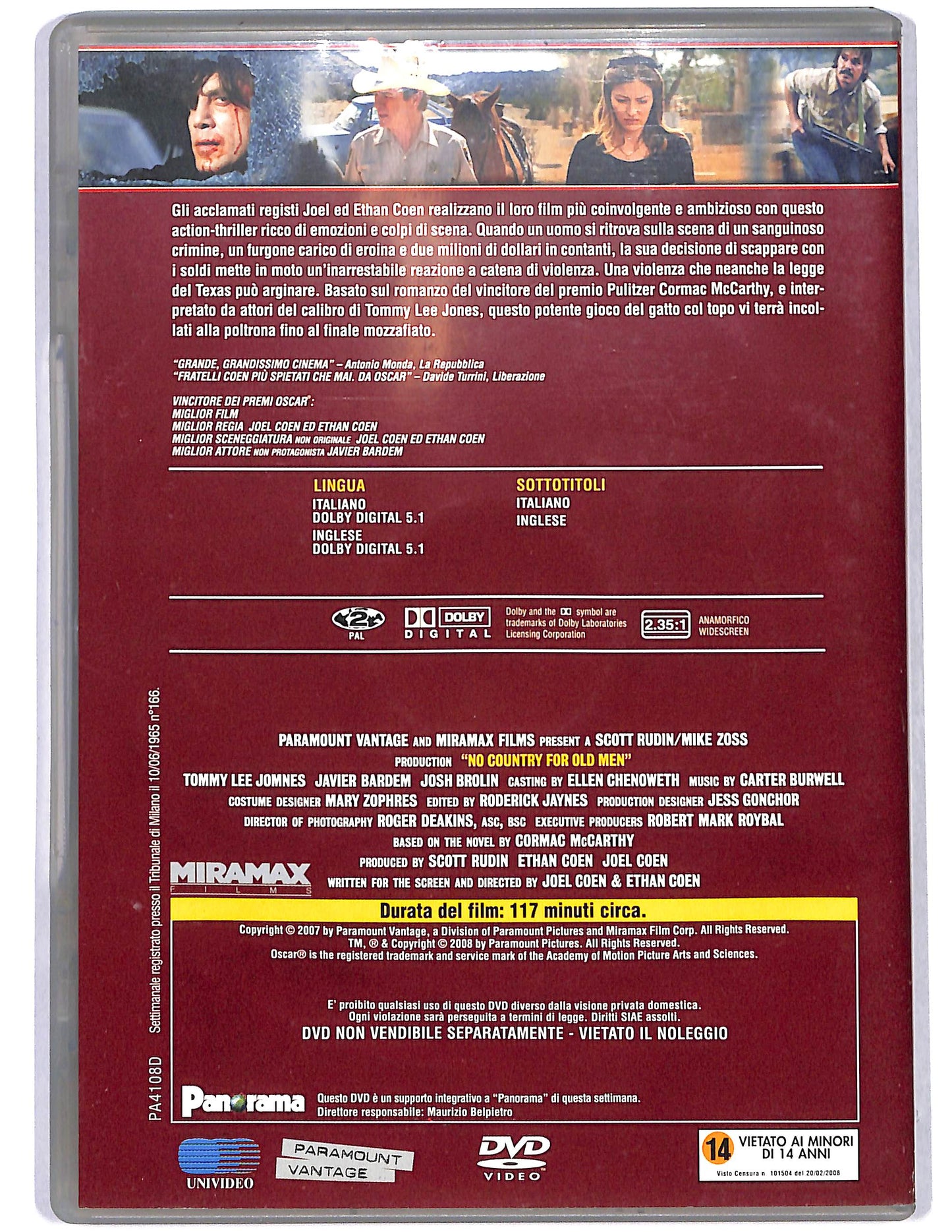 EBOND Non e un paese per vecchi EDITORIALE DVD DB663250