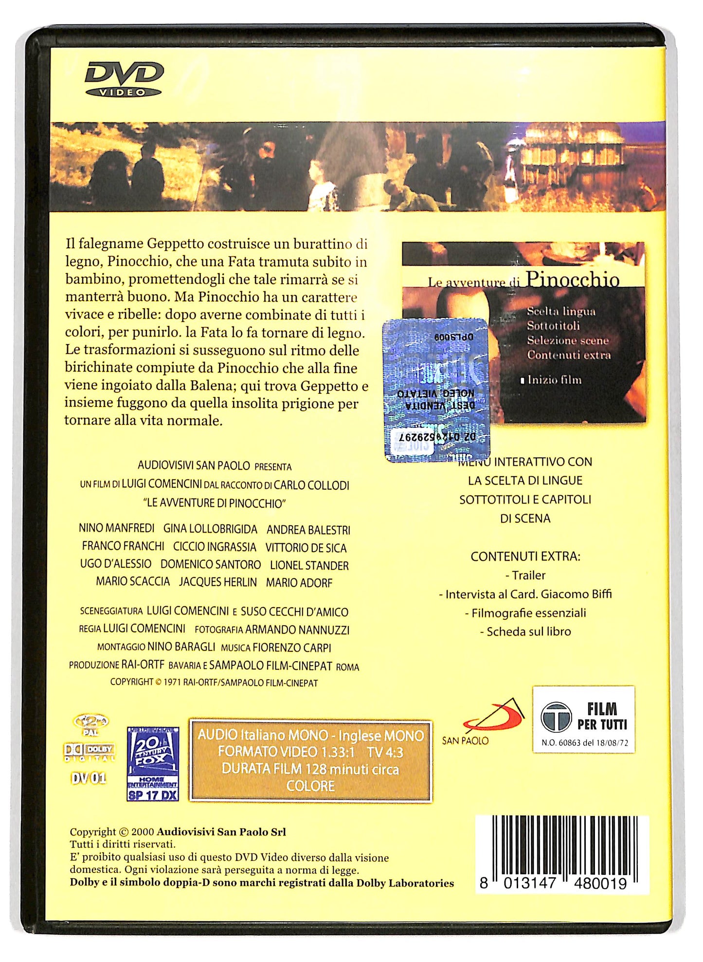 EBOND Le Avventure Di Pinocchio DVD DB663446
