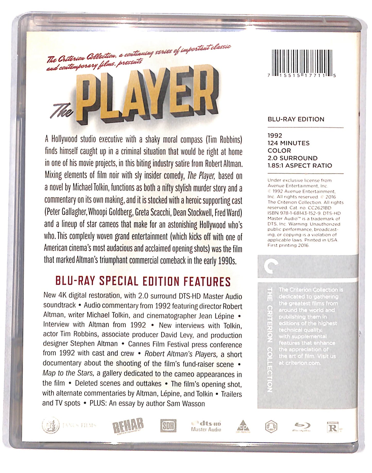 EBOND The Player Criterion Collection BLURAY DB664164