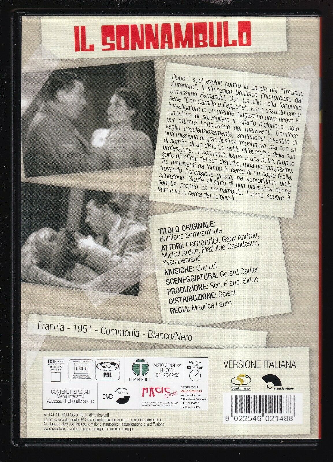 EBOND Il Sonnambulo Con Fernandel DVD DB665805