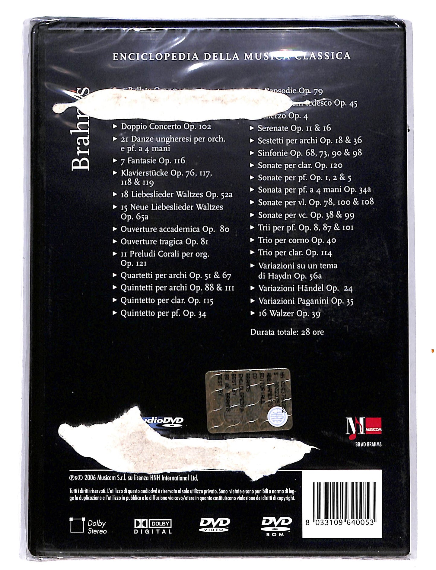 EBOND Enciclopedia della musica Classica - Brahms 1833-1897 DVD DB666106