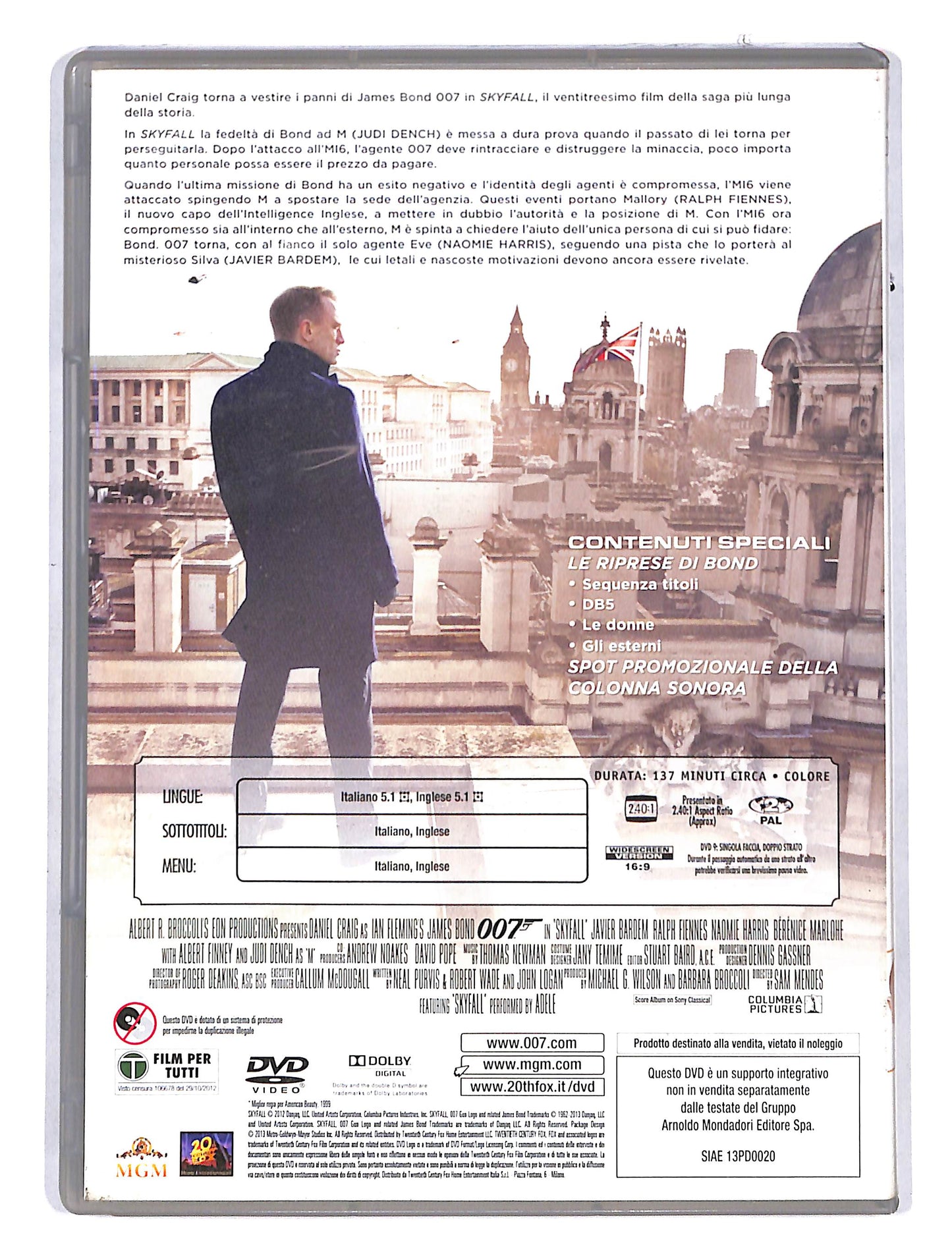 EBOND 007- Skyfall EDITORIALE DVD DB666134