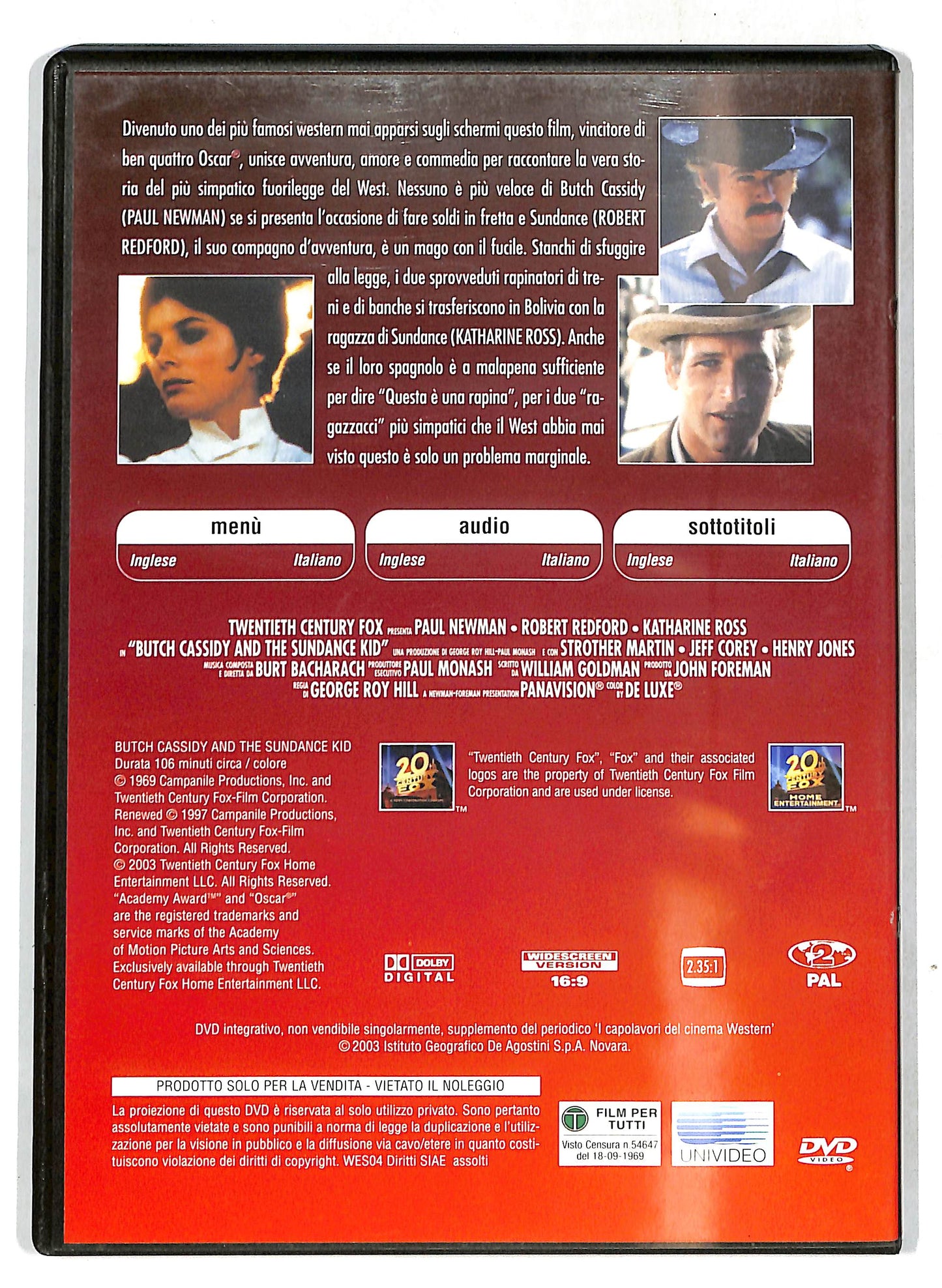 EBOND I capolavori del cinema western - Butch Cassidy EDITORIALE DVD DB666418