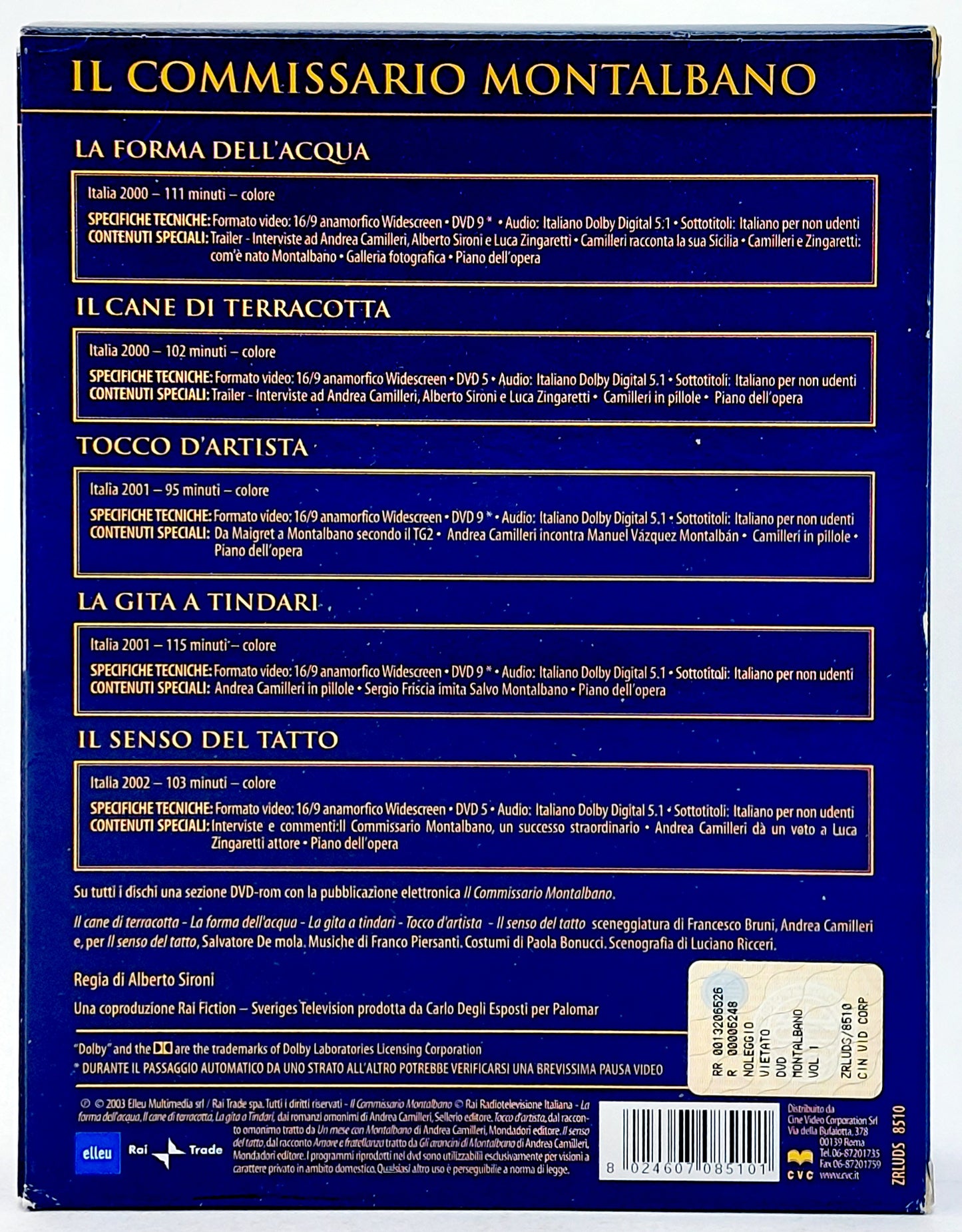 EBOND Il commissario Montalbano - Cofanetto EDIZIONE SPECIALE DVD DB666613