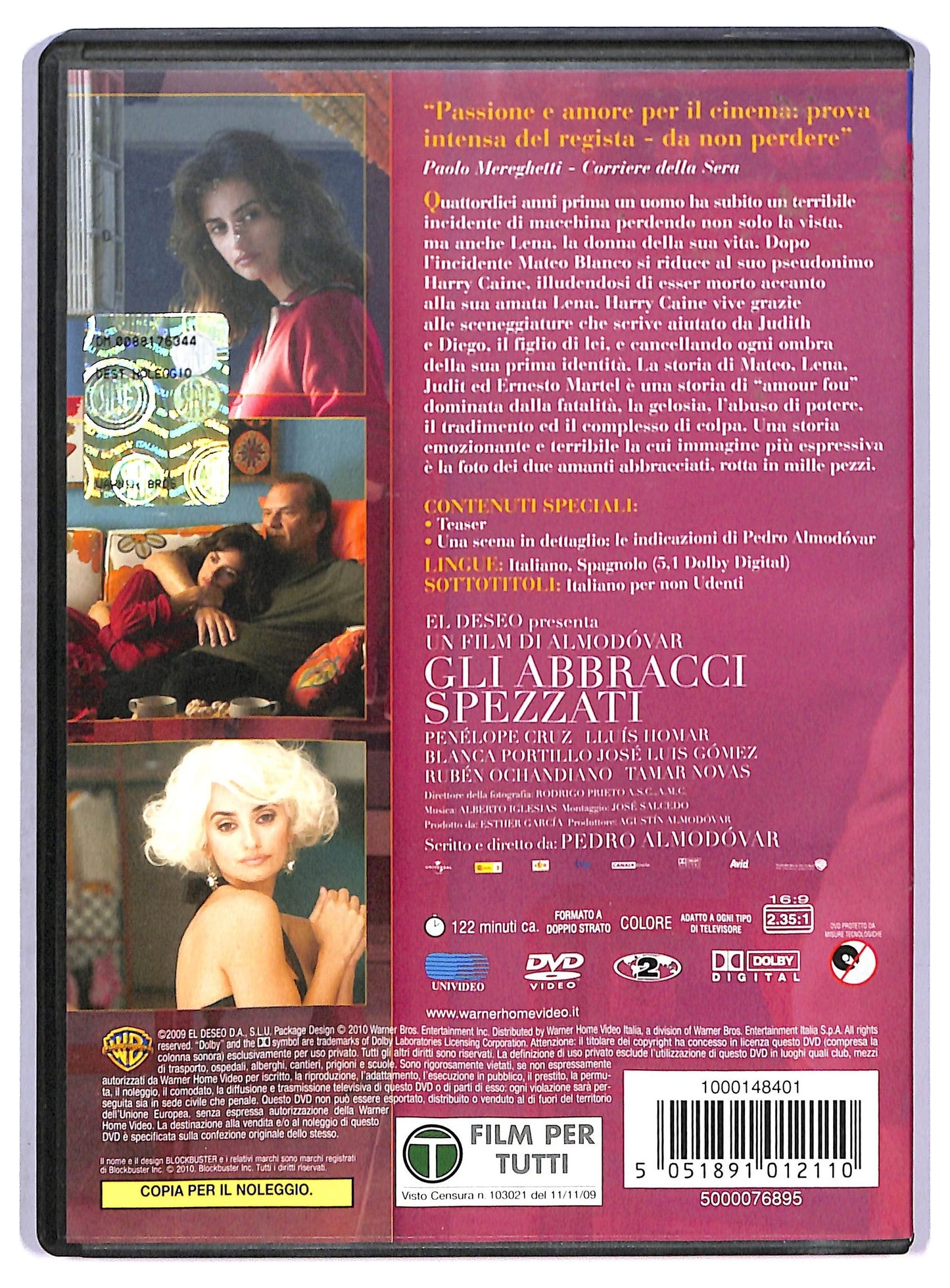 EBOND Gli abbracci spezzati NOLEGGIO DVD DB666735