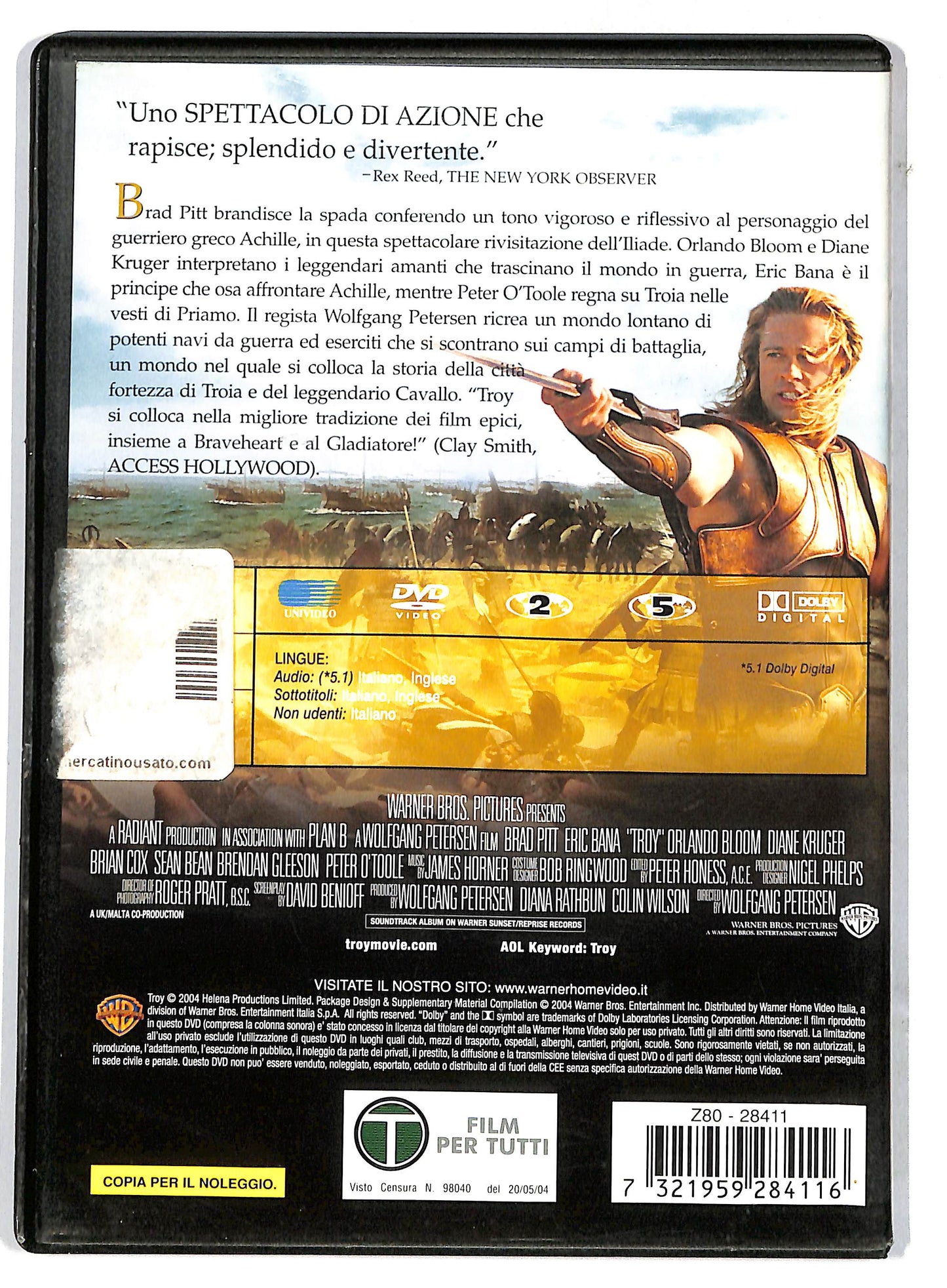 EBOND Troy NOLEGGIO DVD DB666911