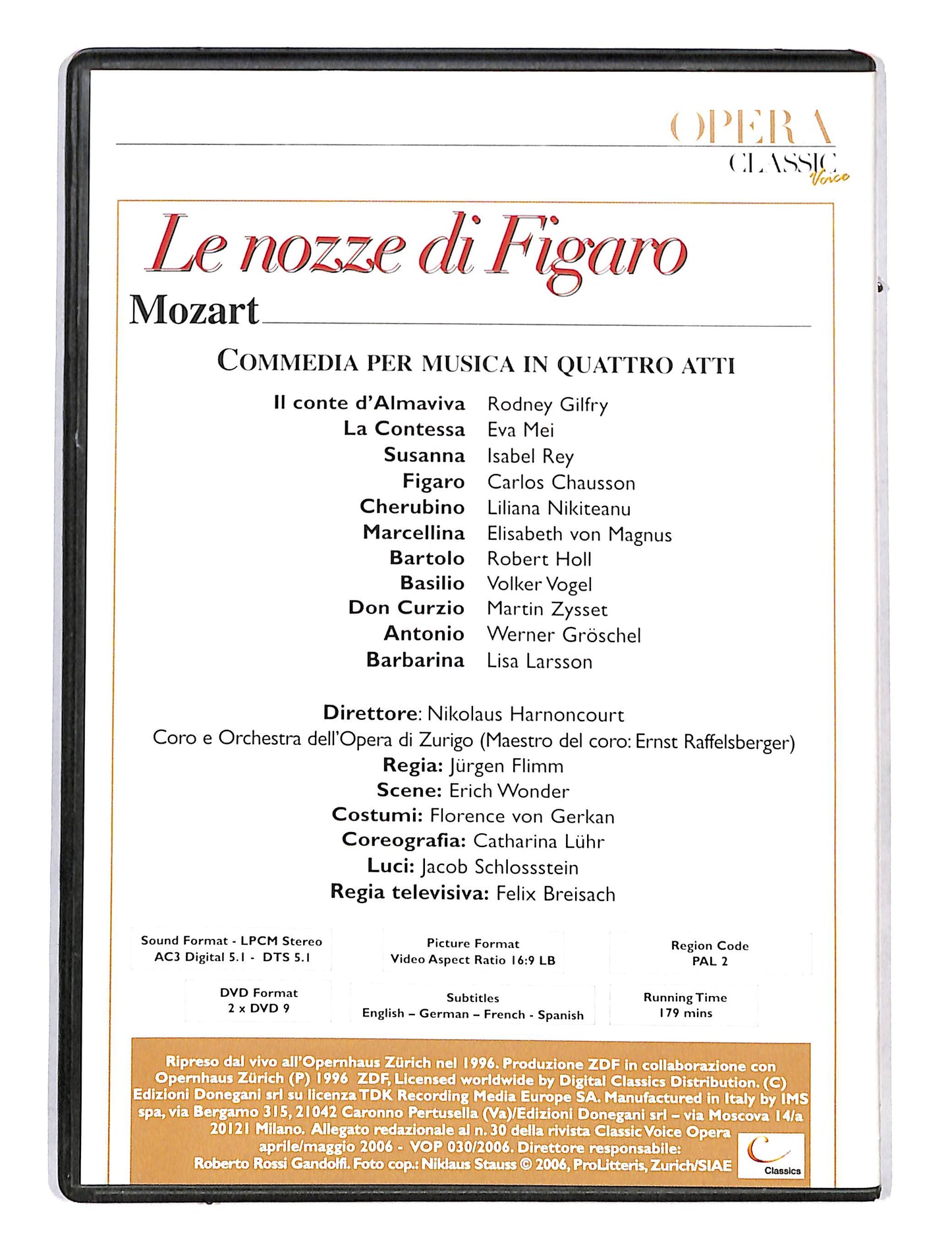 EBOND Opera classica voice Mozart le nozze di figaro EDITORIALE DVD DB667151