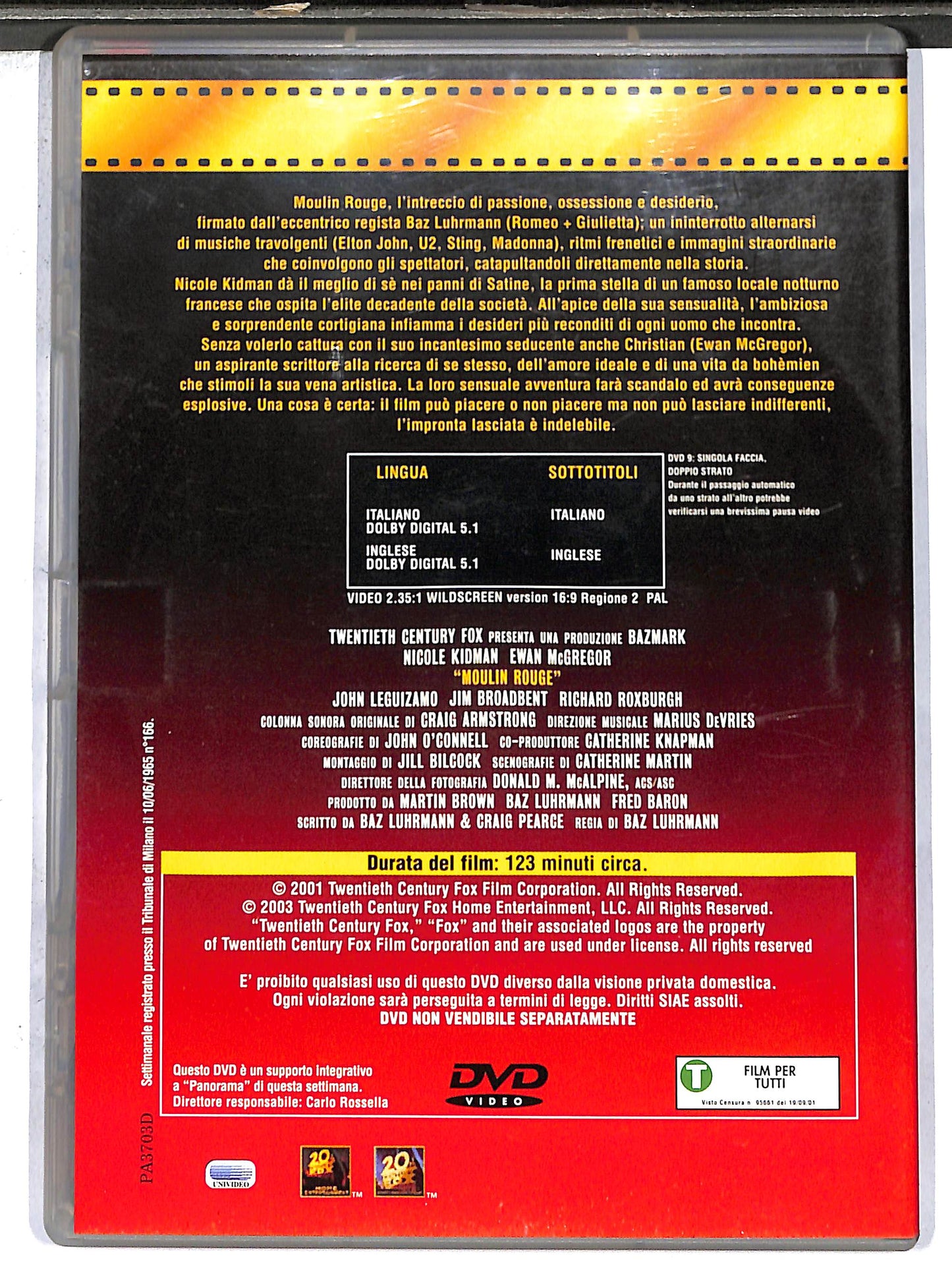 EBOND Moulin Rouge EDITORIALE DVD DB668228