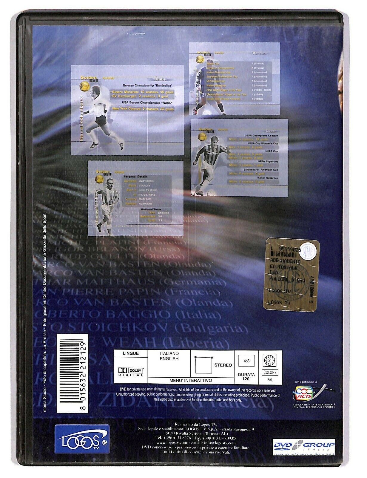 EBOND Golden Ball Awards. Michel Owen (2001) DVD DB668604