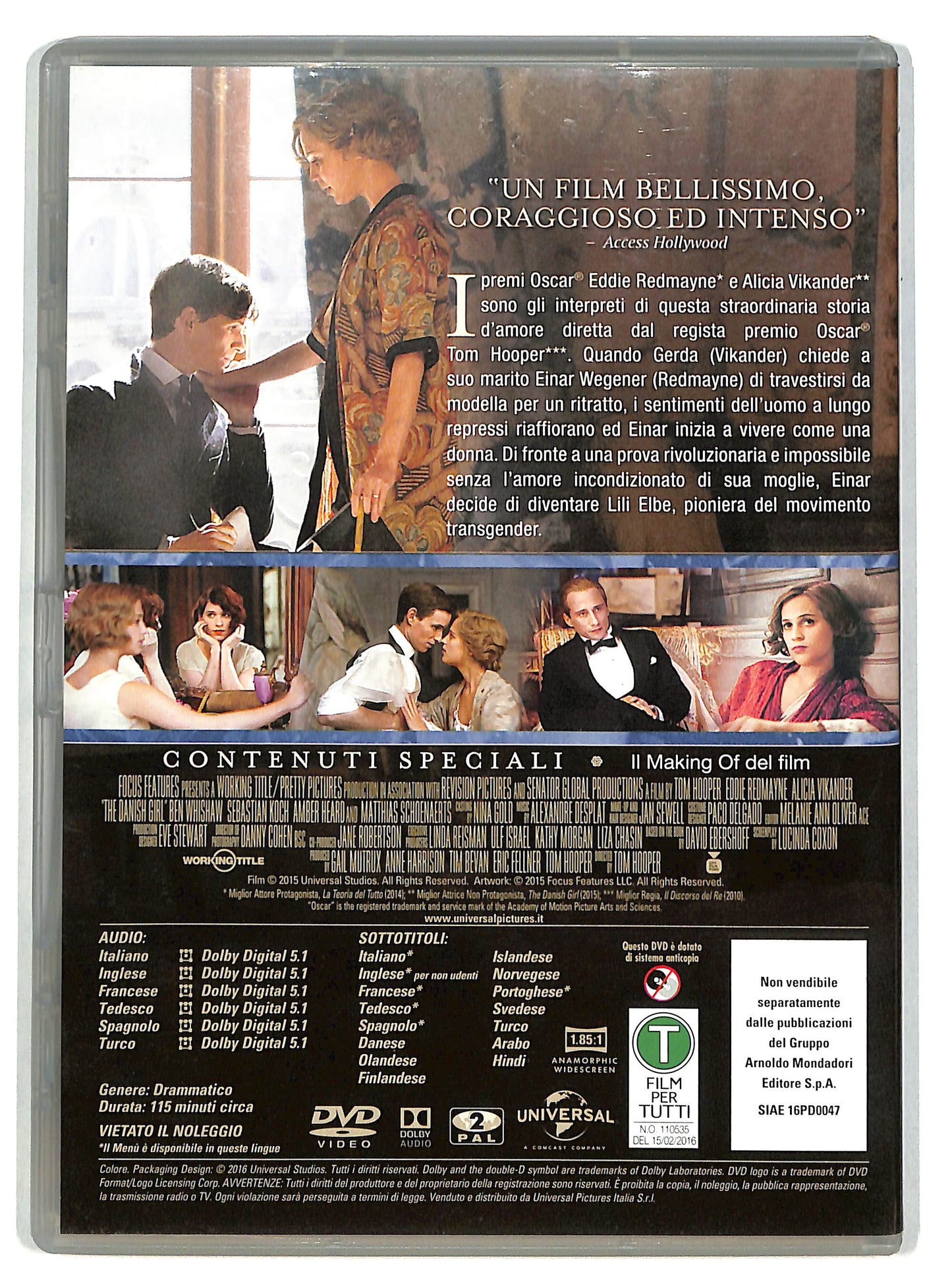 EBOND The Danish Girl EDITORIALE DVD DB669160