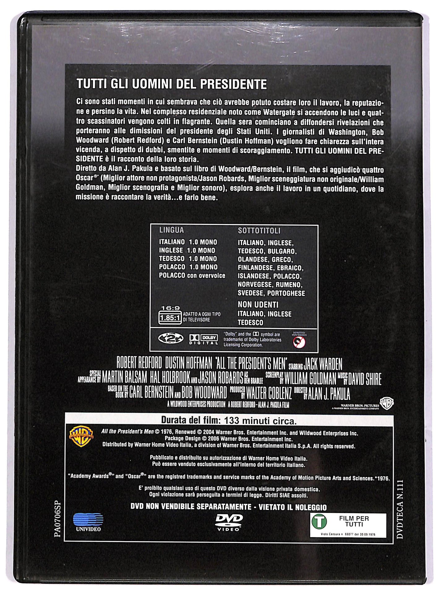 EBOND Tutti gli uomini del presidente EDITORIALE DVD DB669357
