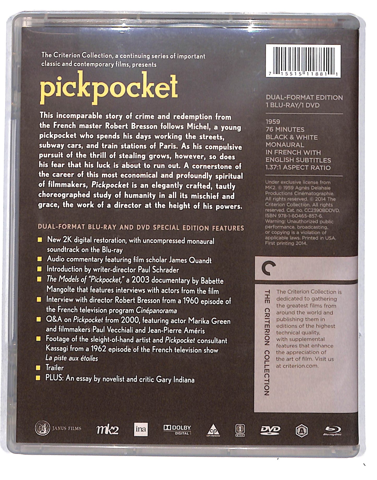 EBOND Pickpocket Edizione: Stati Uniti BLURAY DB669419