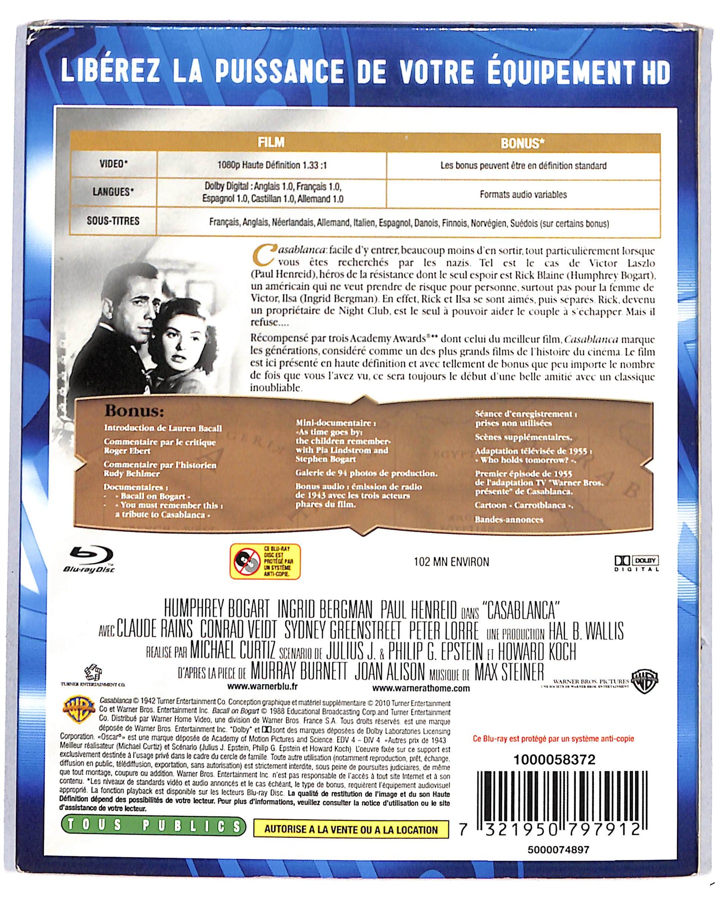 EBOND Casablanca Versione Francese BLURAY DB669443