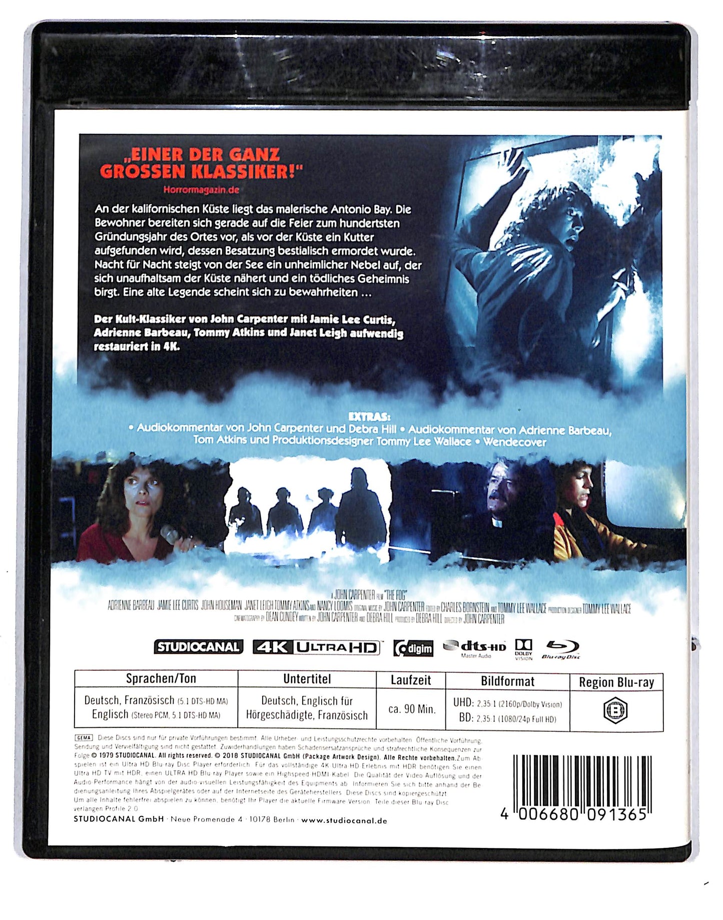 EBOND The Fog 4K Ultra-HD + BLURAY Edizione: Germania BLURAY DB669450