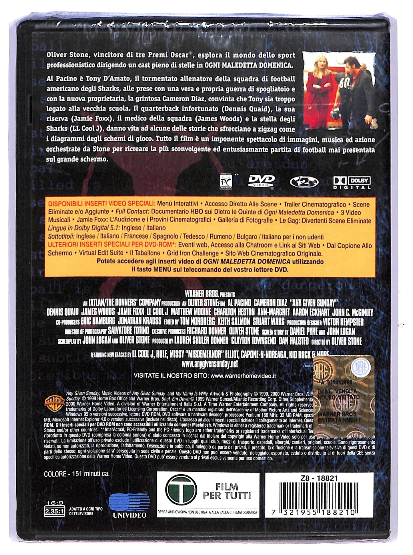 EBOND Ogni maledetta domenica (2 dischi) DIRECTOR'S CUT ED. SPECIALE DVD DB669924