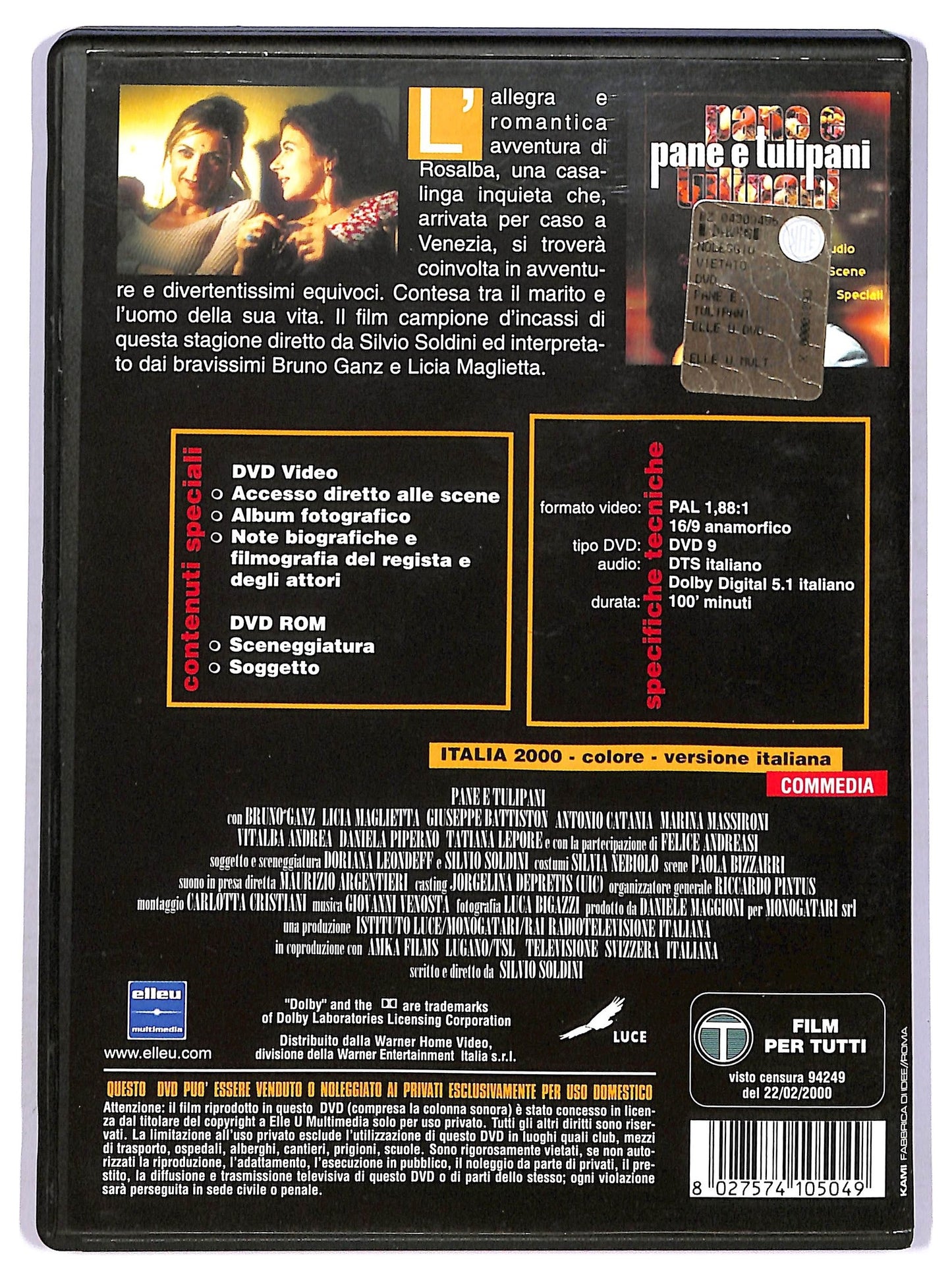 EBOND Pane e tulipani NOLEGGIO DVD DB670440