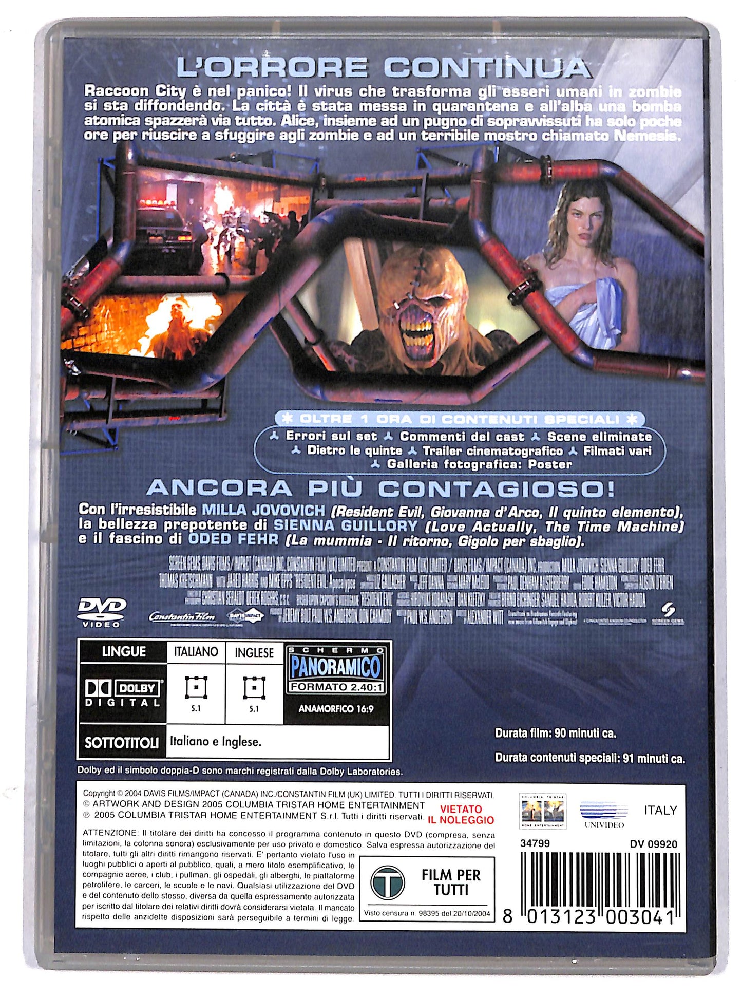 EBOND resident evil: apocalypse EDIZIONE SPECIALE DVD DB670640