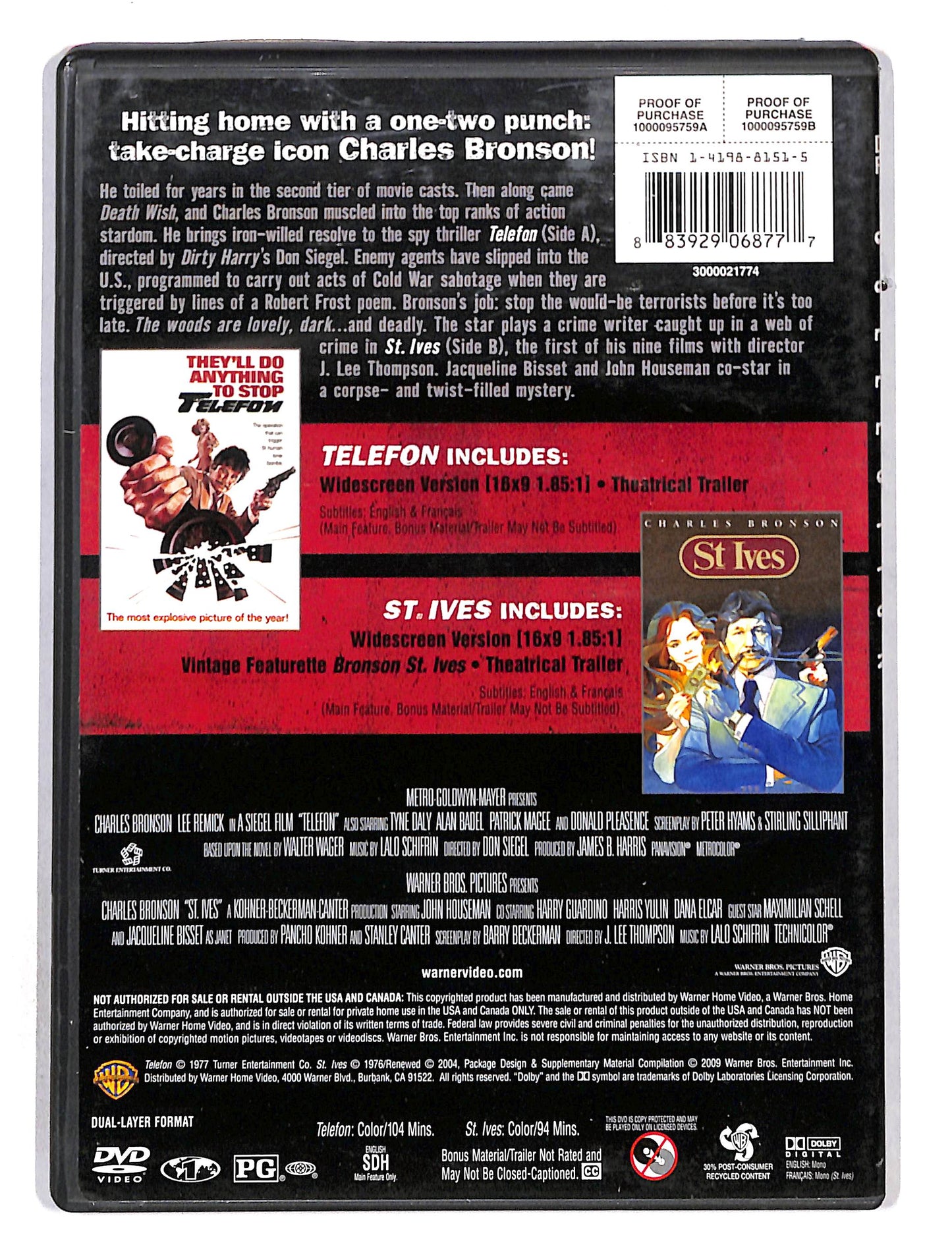 EBOND Charles Bronson Telefon - St. Ives DVD DB671108