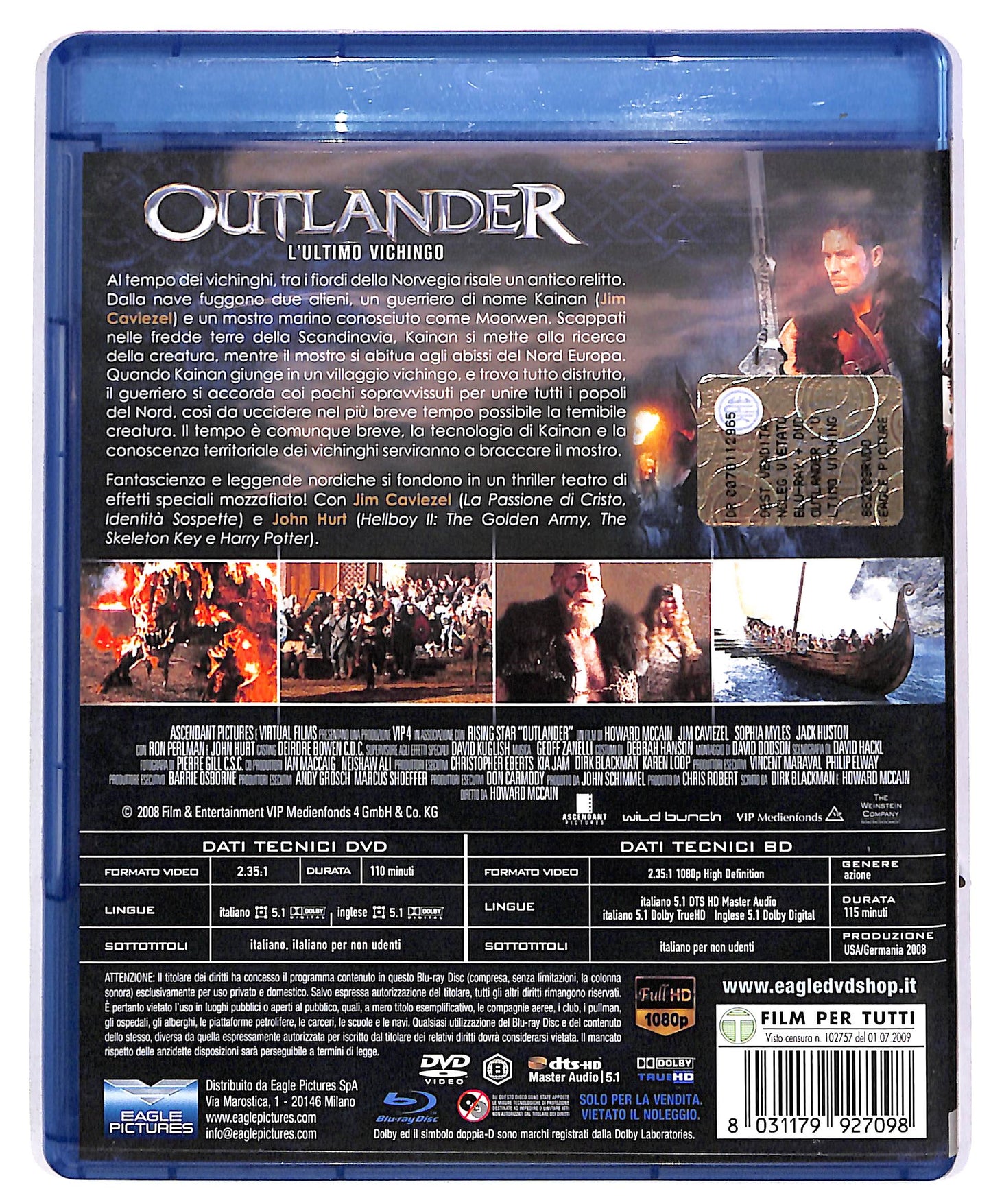 EBOND Outlander - L'ultimo vichingo + BLURAY BLURAY DB672408